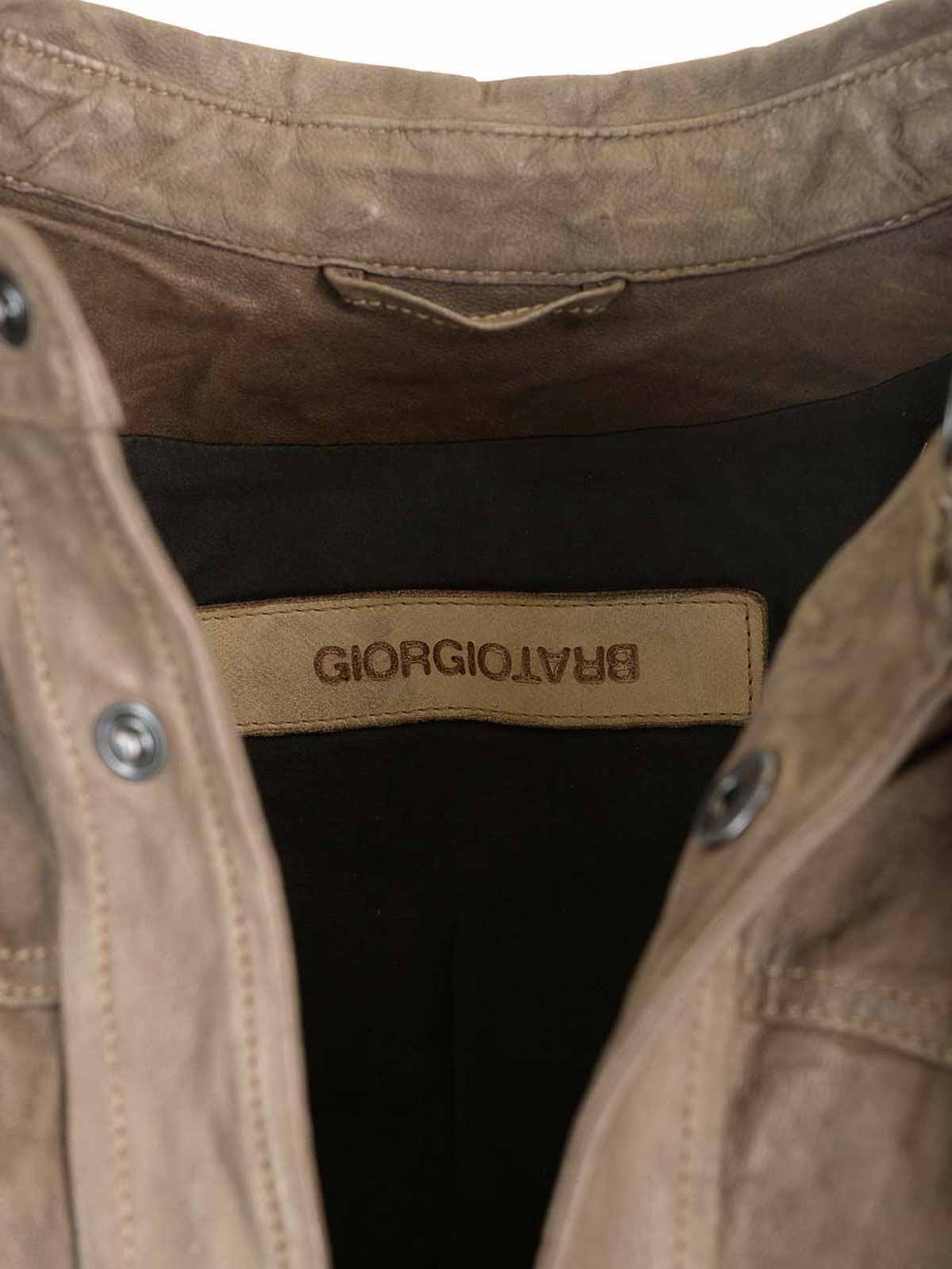 Giorgio Brato Long-sleeve Suede Overshirt In Brown