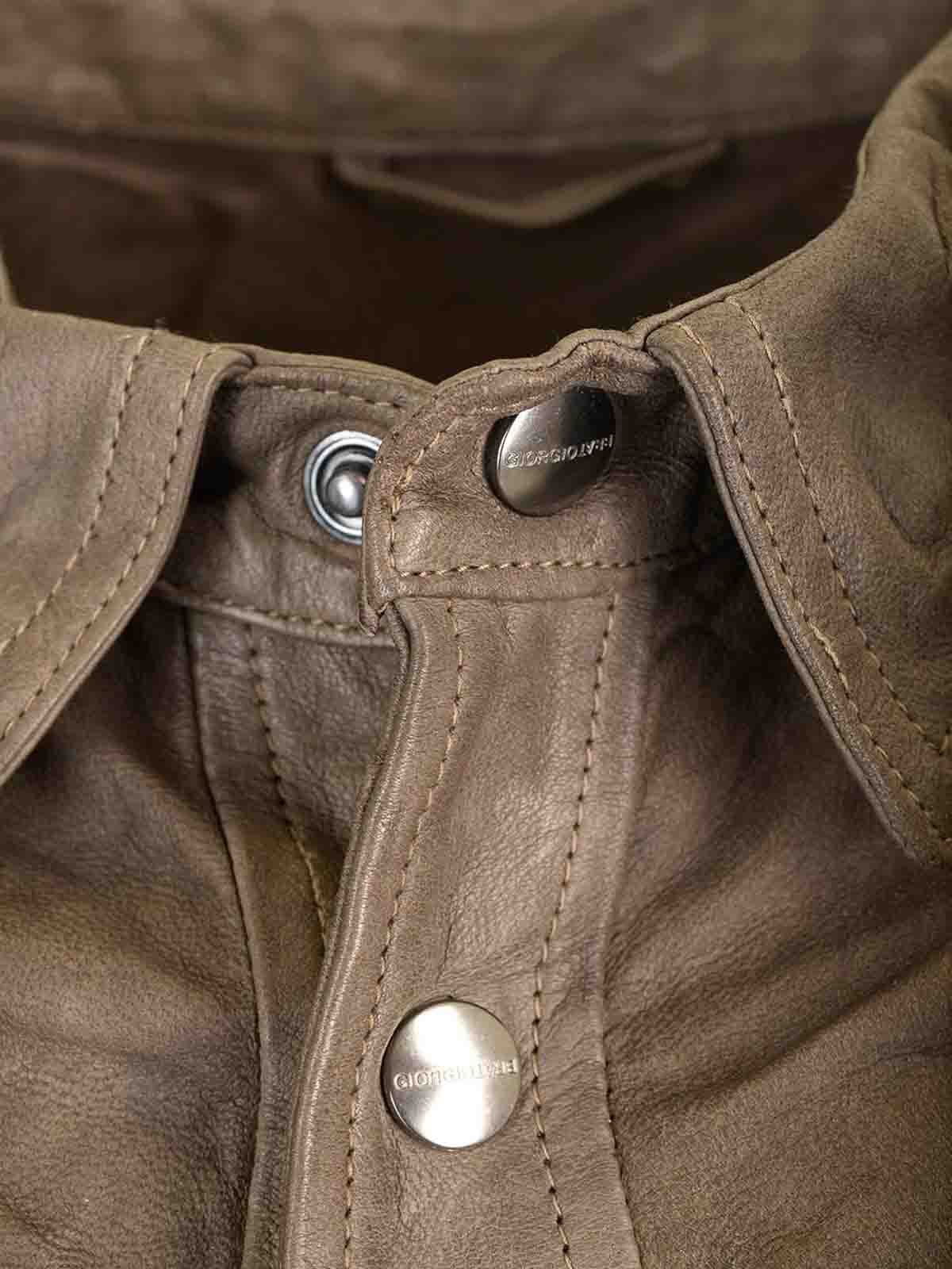 Giorgio Brato Long-sleeve Suede Overshirt In Brown