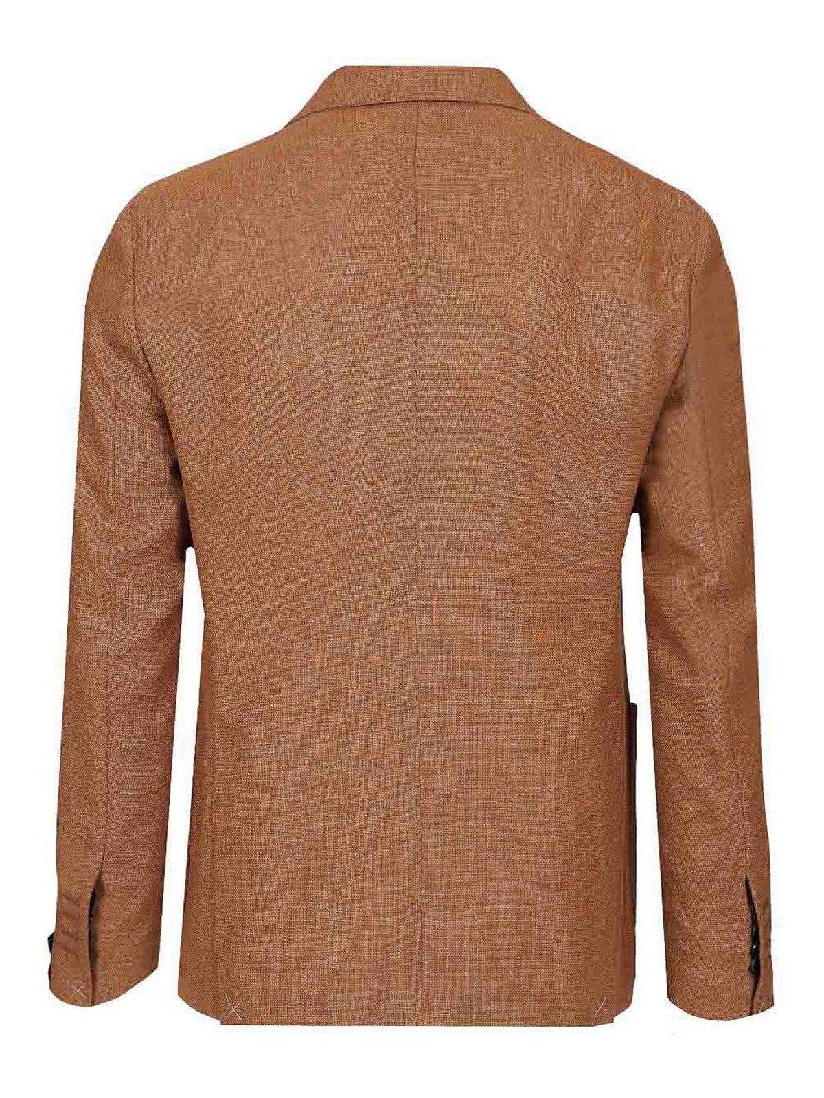 Guarinucci Blazer Doppio Petto Lana Opsak Verde In Brown