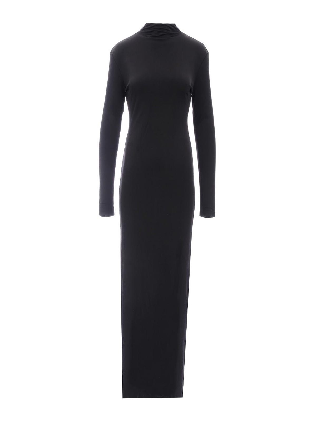 Khaite Maxi Sheath Dress – Black In Black