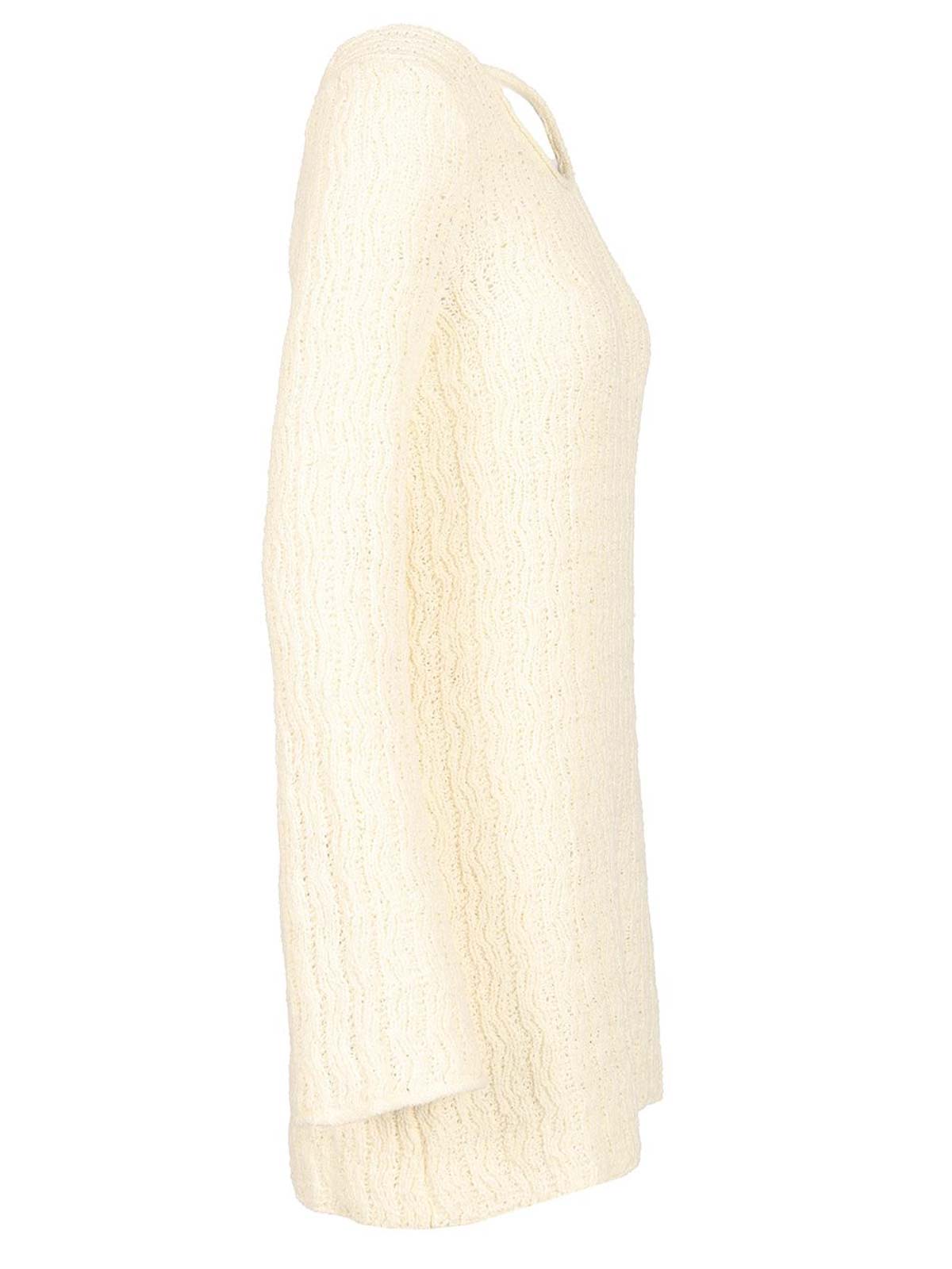 Loulou Studio Cotton Mini Dress In Neutral