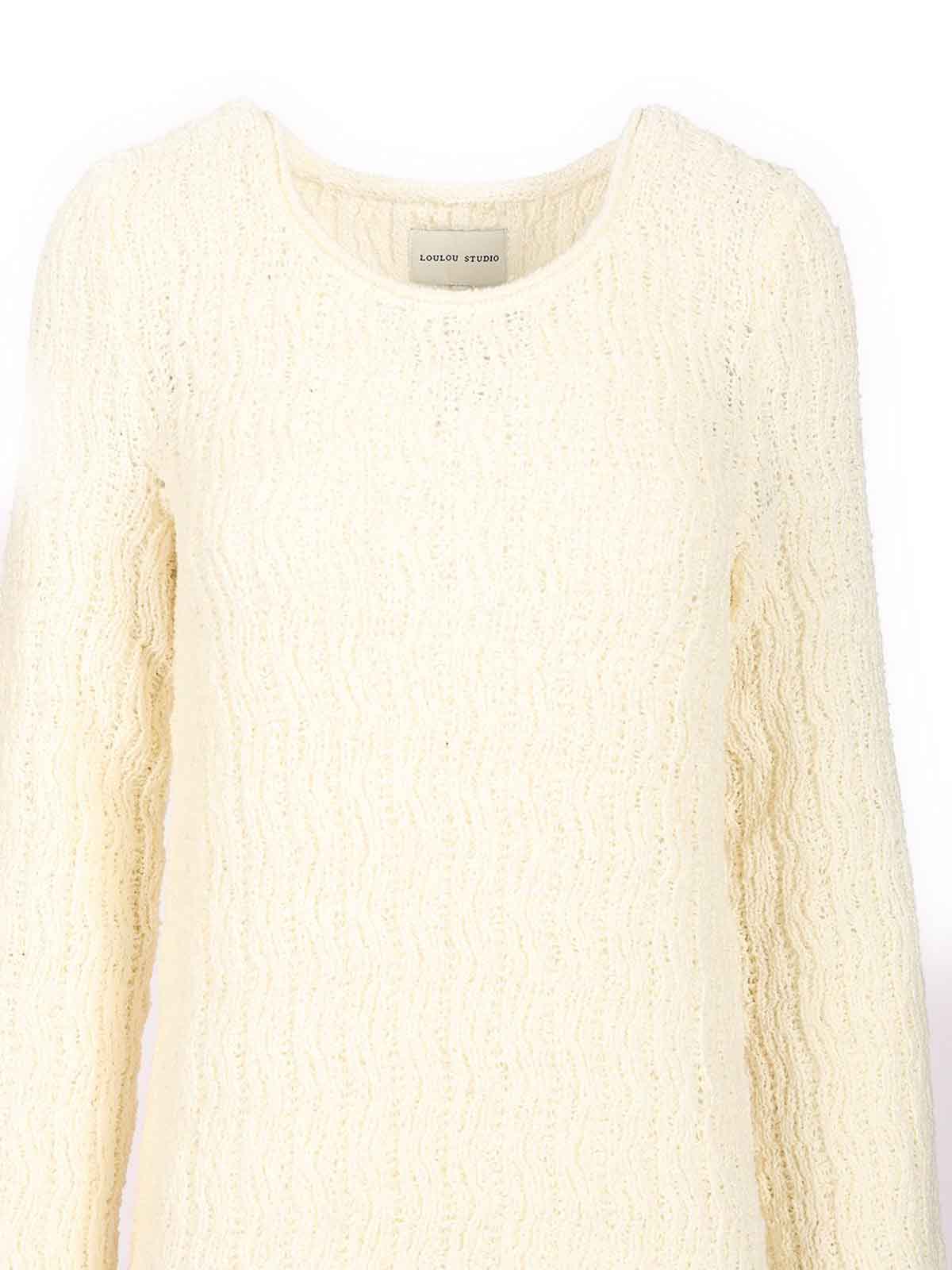 Loulou Studio Cotton Mini Dress In Neutral