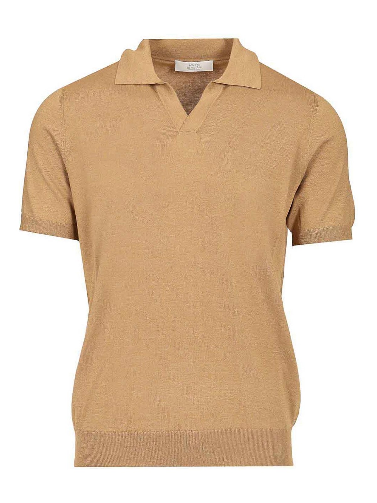 Mauro Ottaviani Knitted Jersey Polo Shirt In Neutral