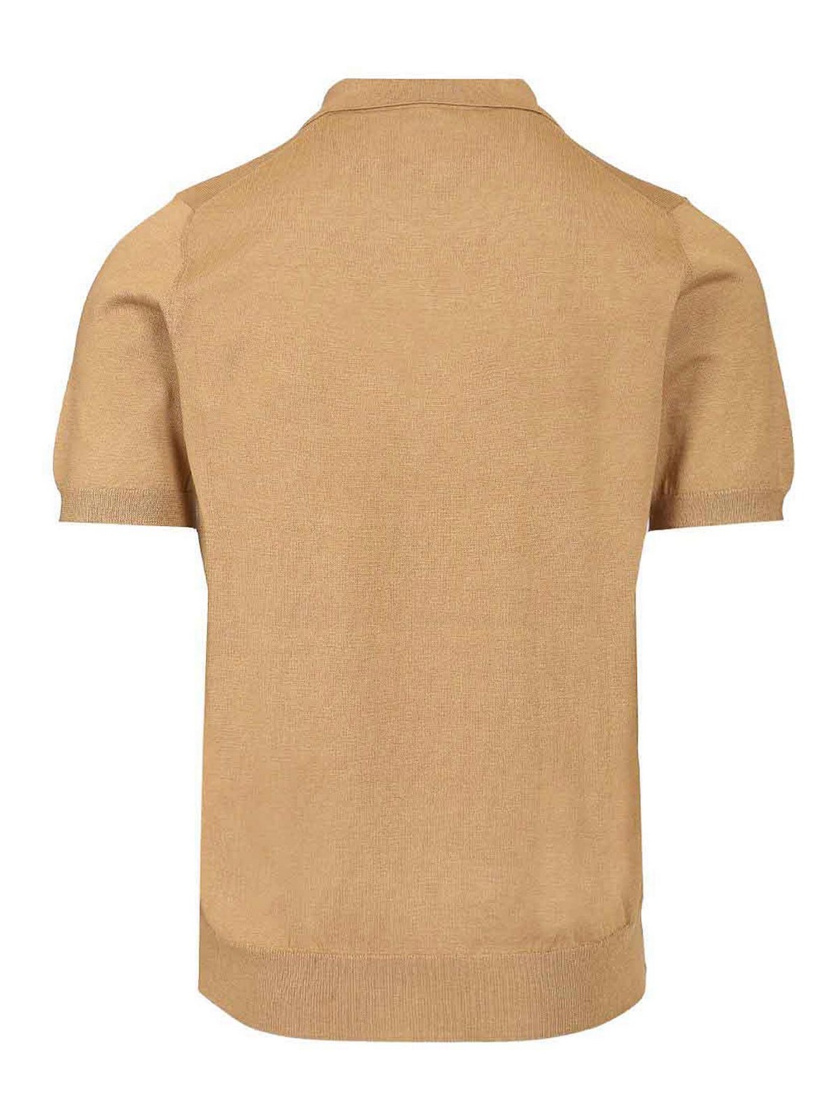 Mauro Ottaviani Knitted Jersey Polo Shirt In Neutral