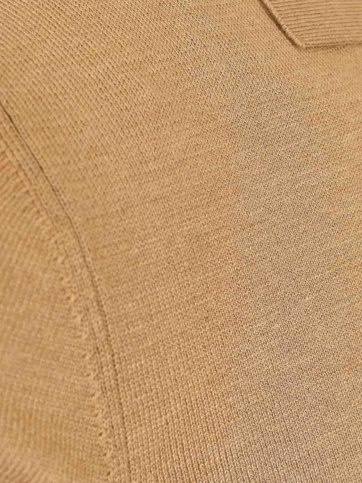 Mauro Ottaviani Knitted Jersey Polo Shirt In Neutral