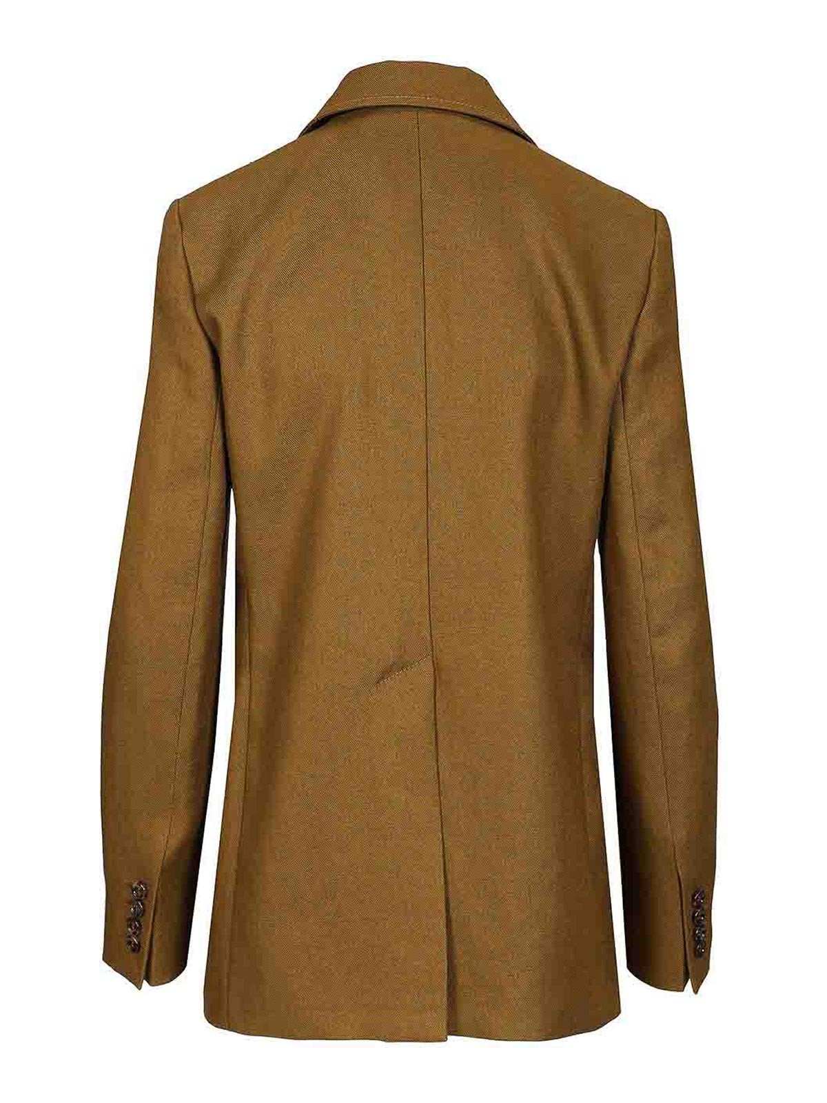 Max Mara Linen Blazer In Gold