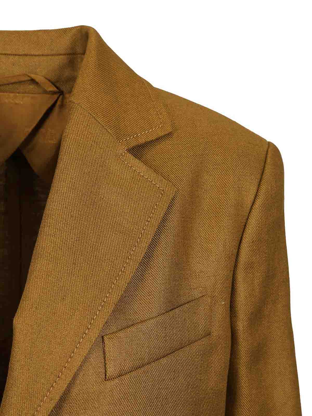 Max Mara Linen Blazer In Gold