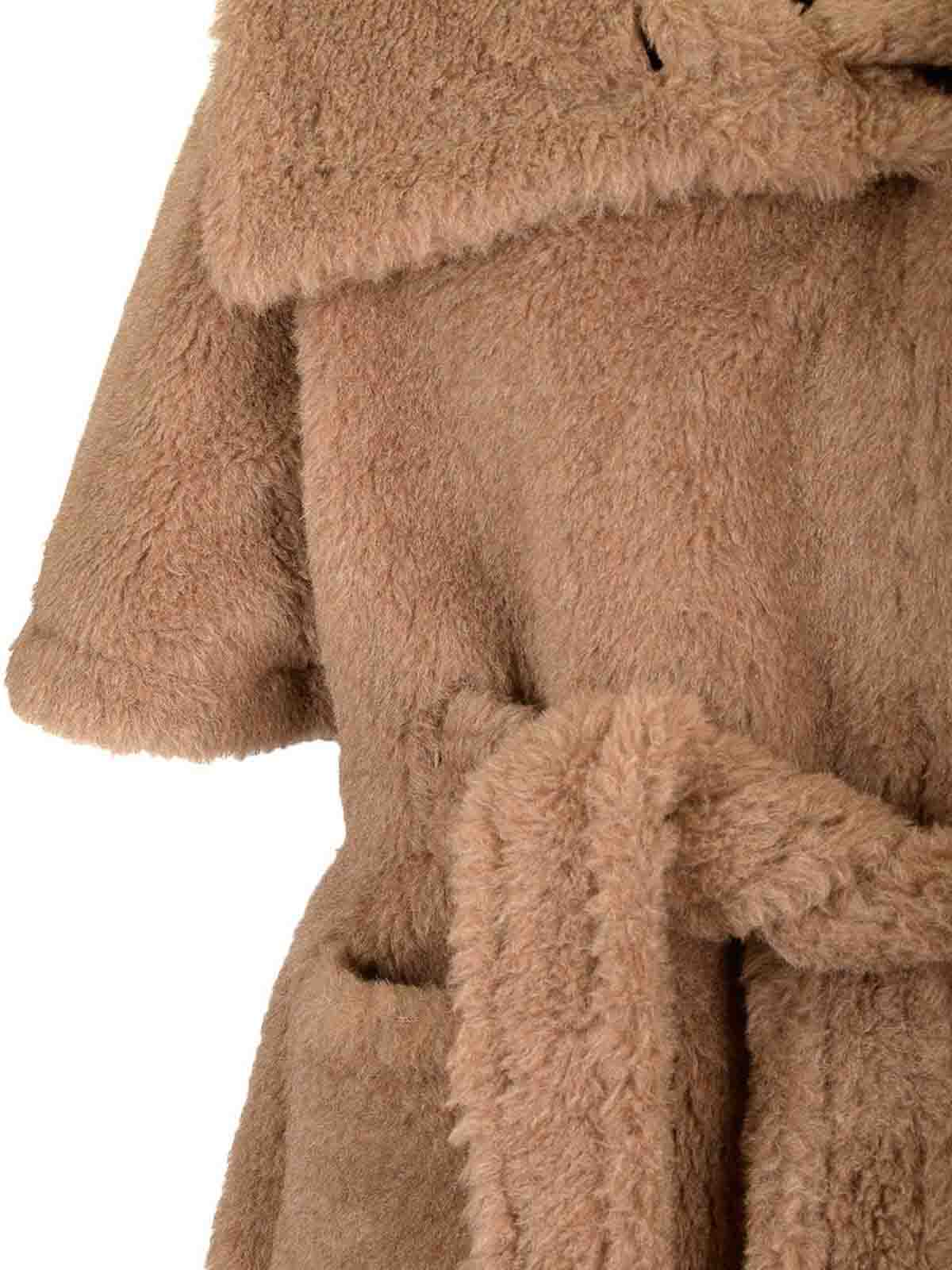 Max Mara Amato Short Cape In Brown
