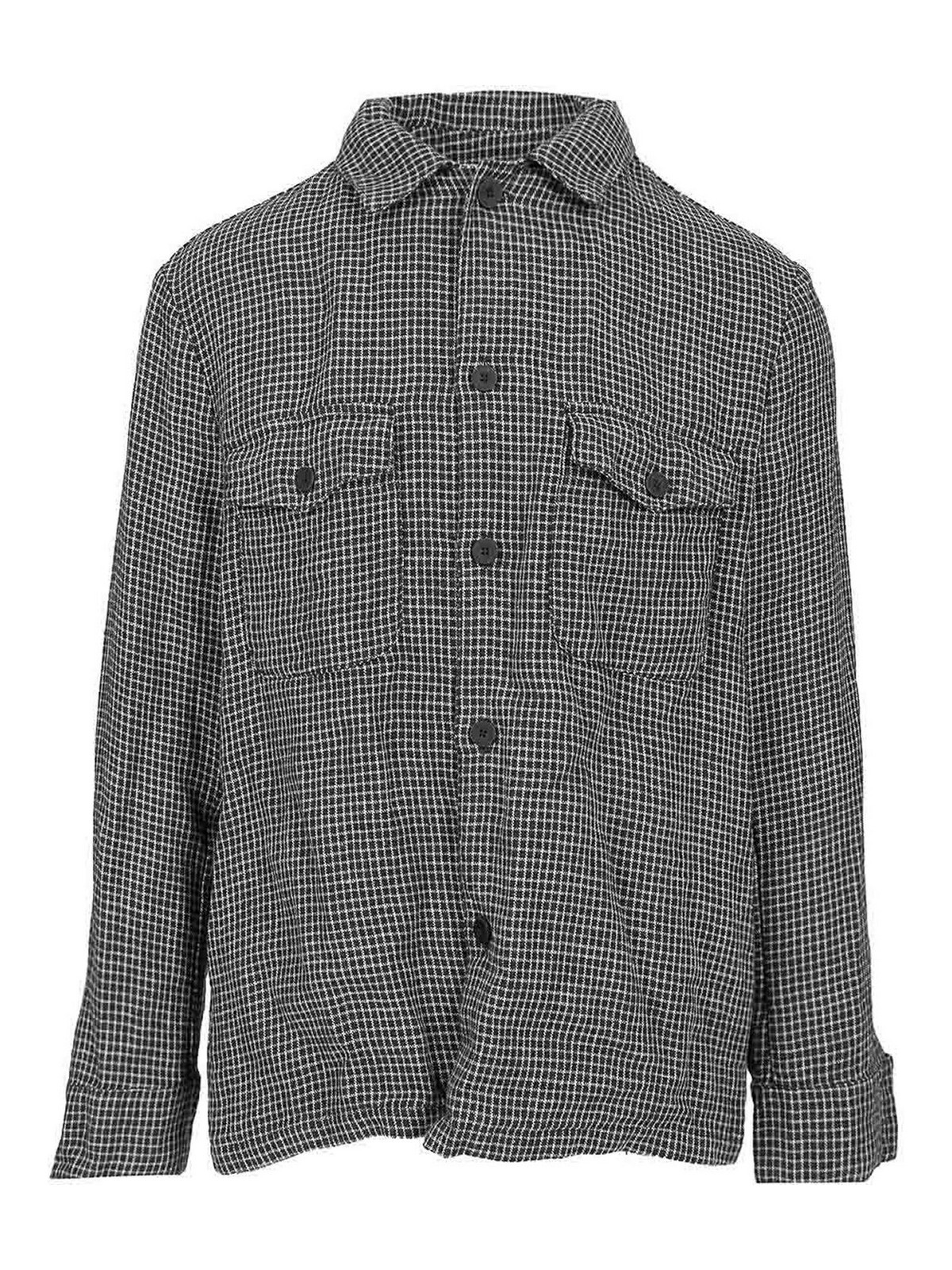 Original Vintage Style Overshirt Tasche Toppa Tela In Multi