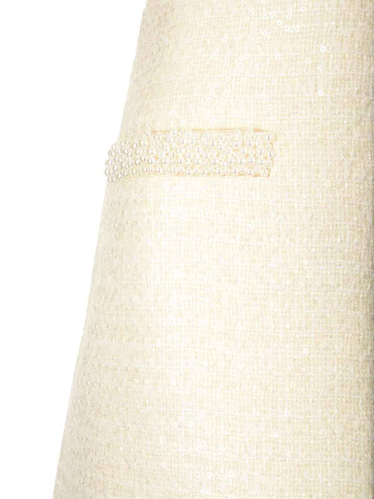 Self-portrait Boucle Mini Skirt In Neutral