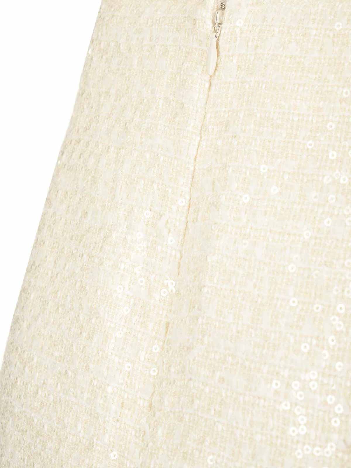 Self-portrait Boucle Mini Skirt In Neutral