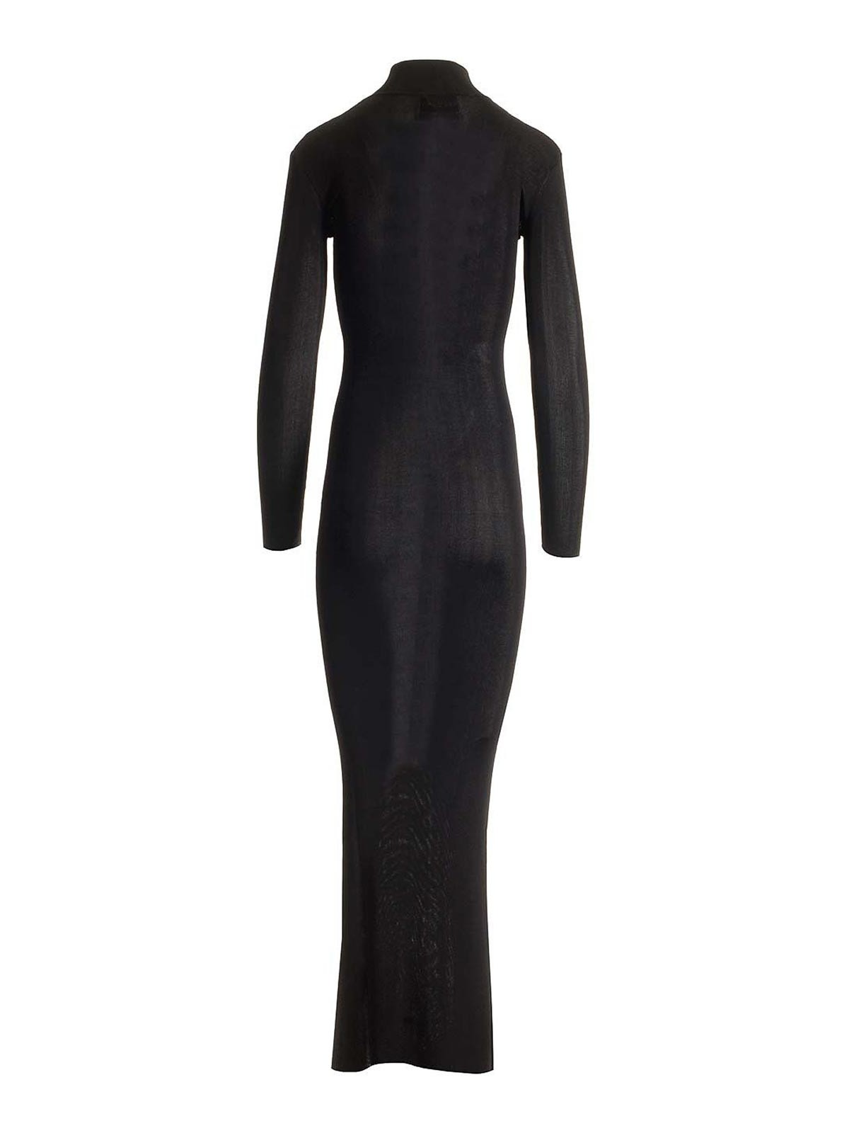 Self-portrait Knitted Maxi Dress In Black