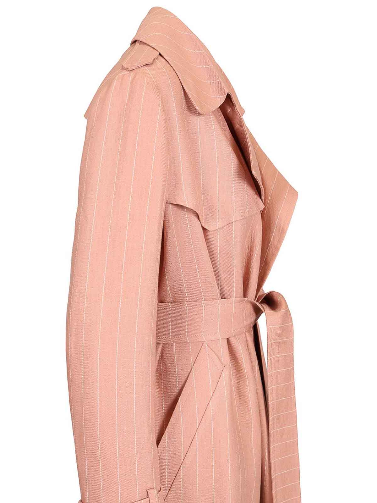Tagliatore Carola Long Trench Coat In Pink