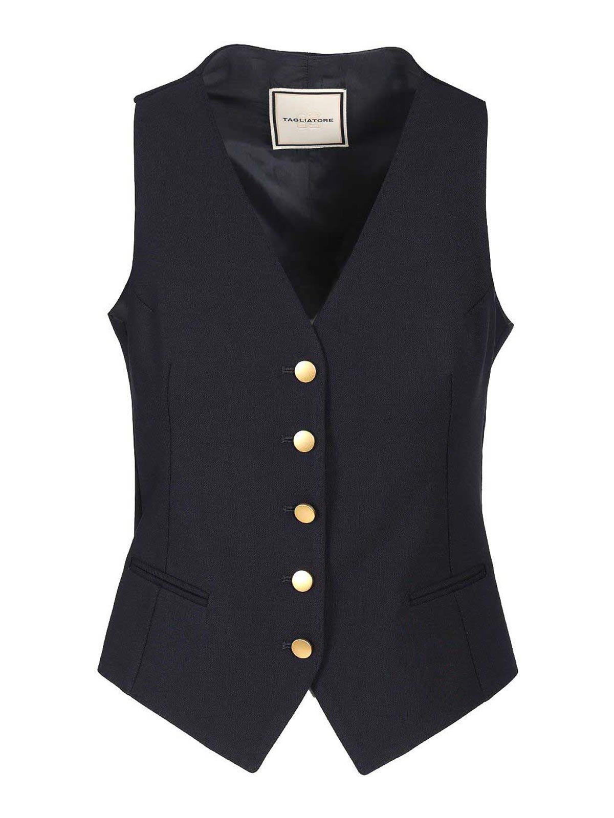 Tagliatore Gaelle Waistcoat In Black