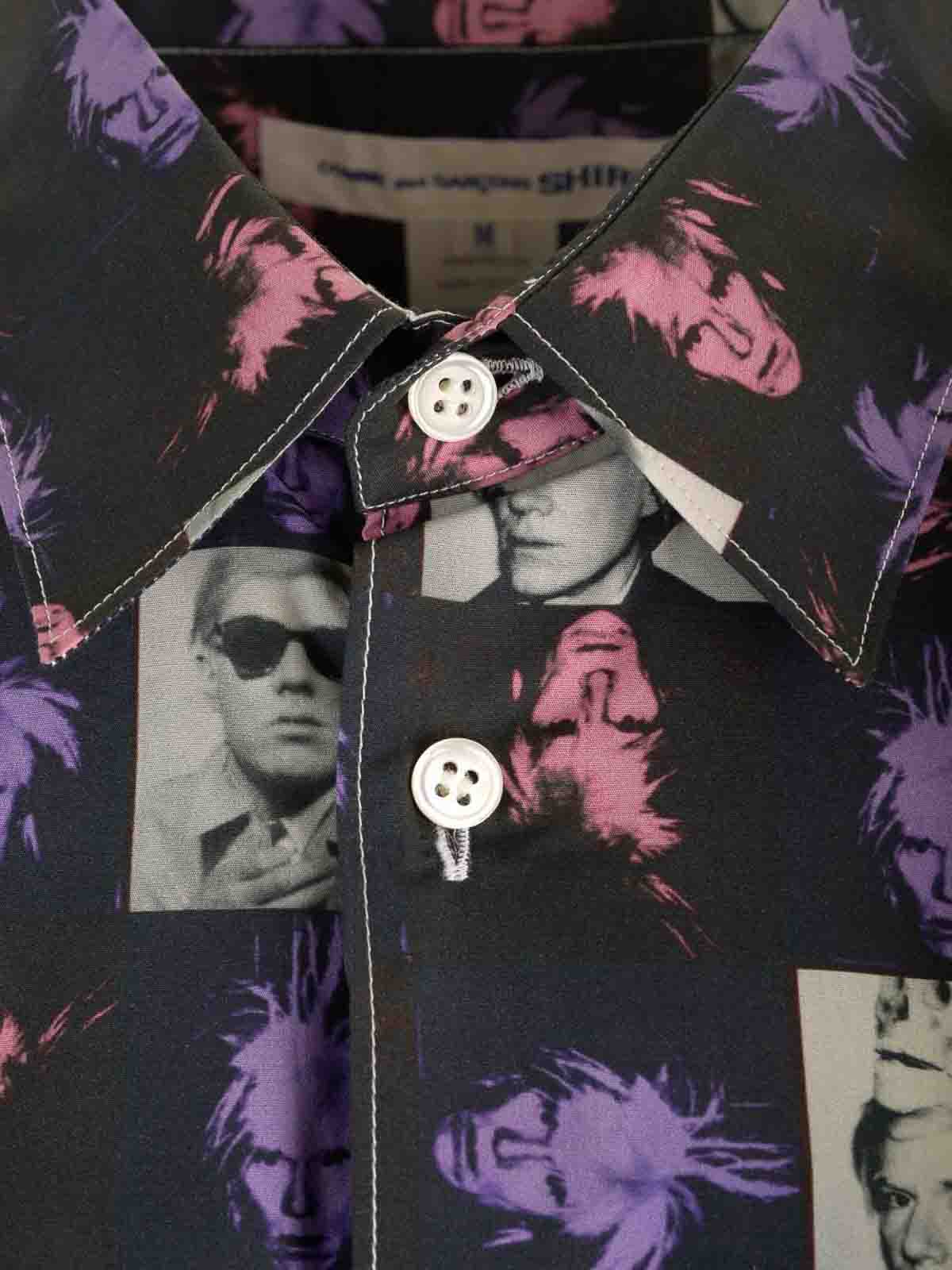 Comme Des Garçons Short-sleeved Shirt With Andy Warhol Print In Multi