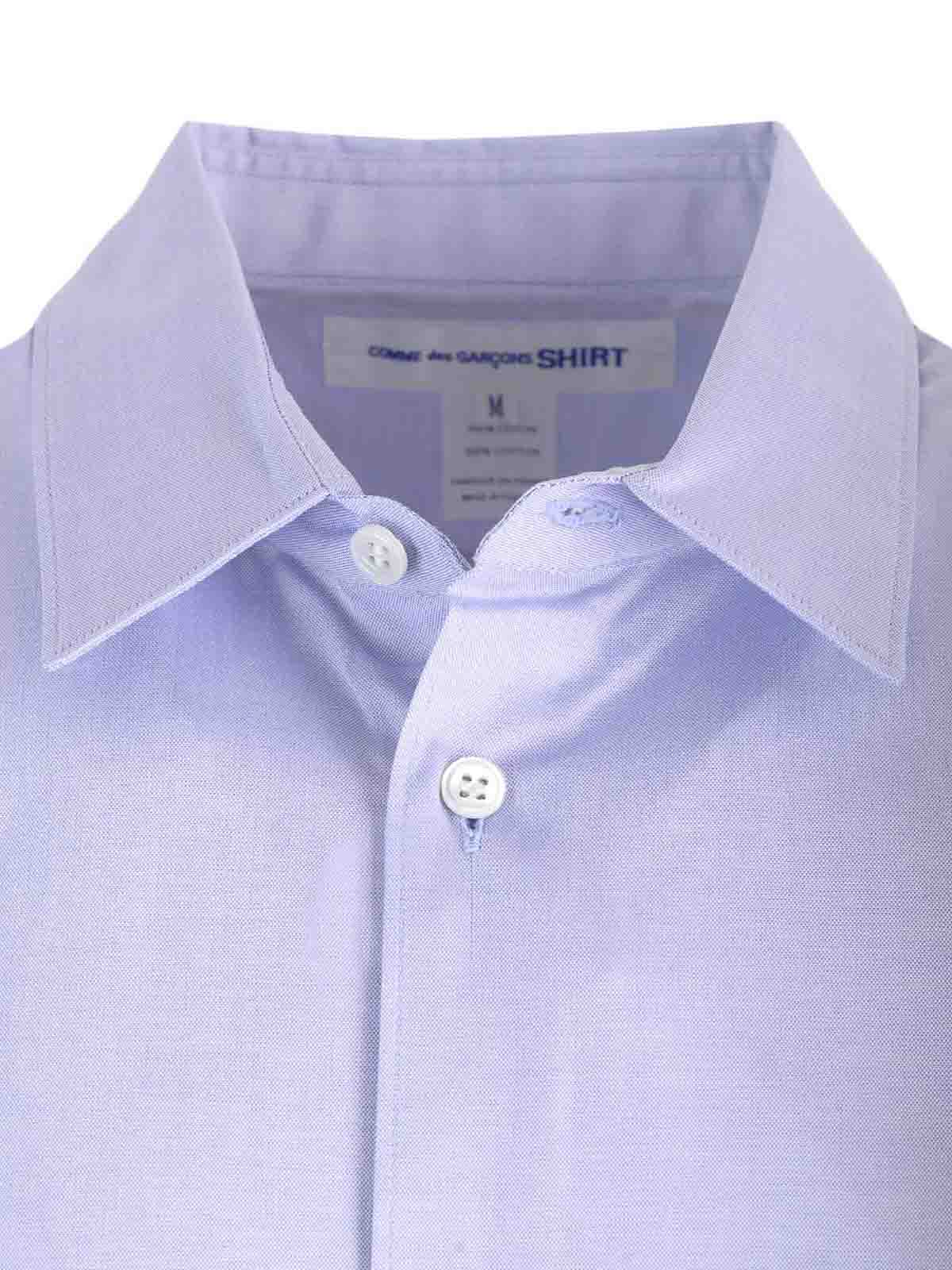 Comme Des Garçons Oxford Cotton Shirt In Blue