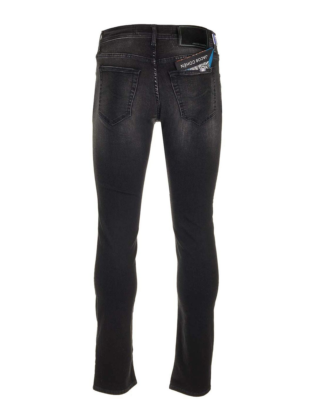 Jacob Cohen Belt Ring Denim Trousers In Gray
