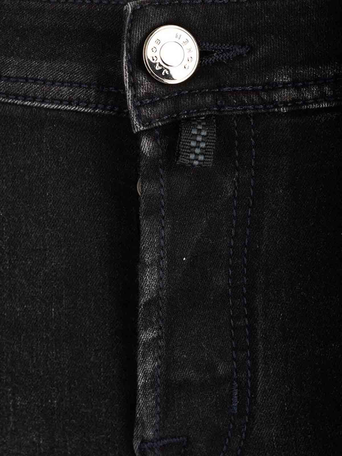 Jacob Cohen Belt Ring Denim Trousers In Gray