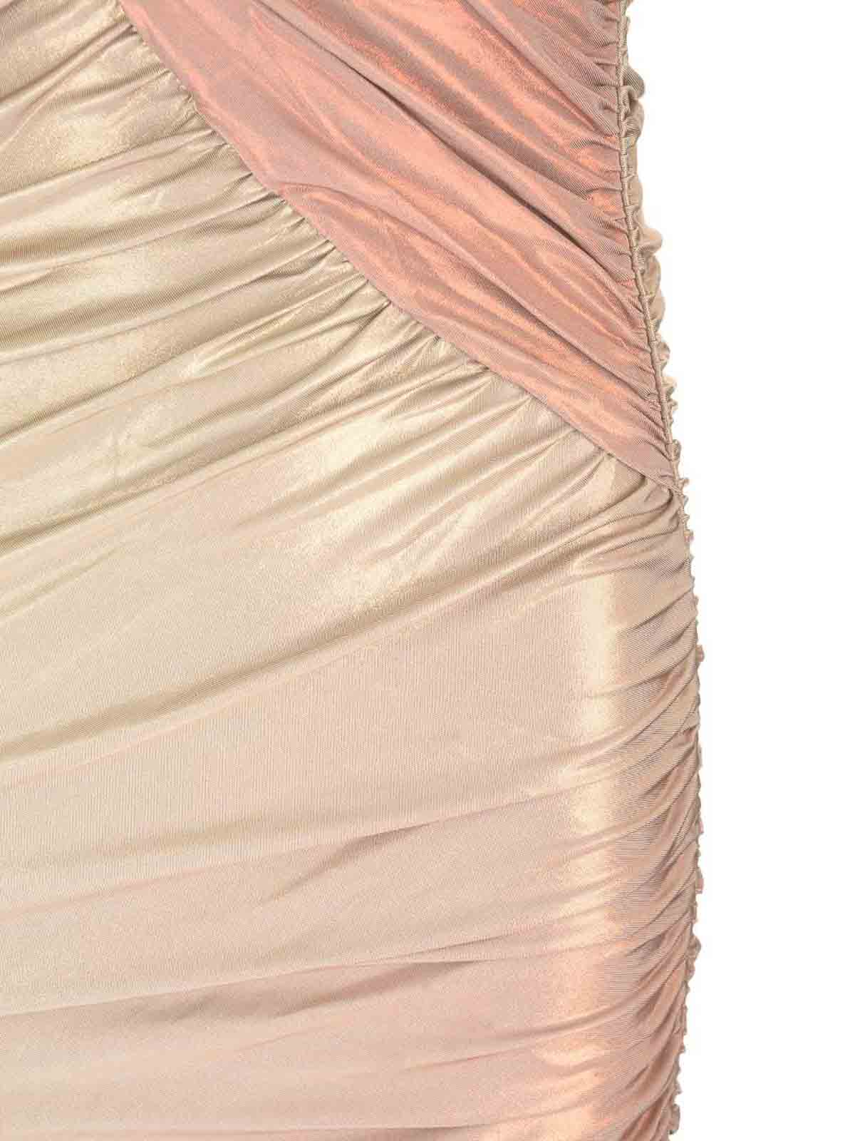 Rick Owens Amira Asymmetric Midi Dress In Gray