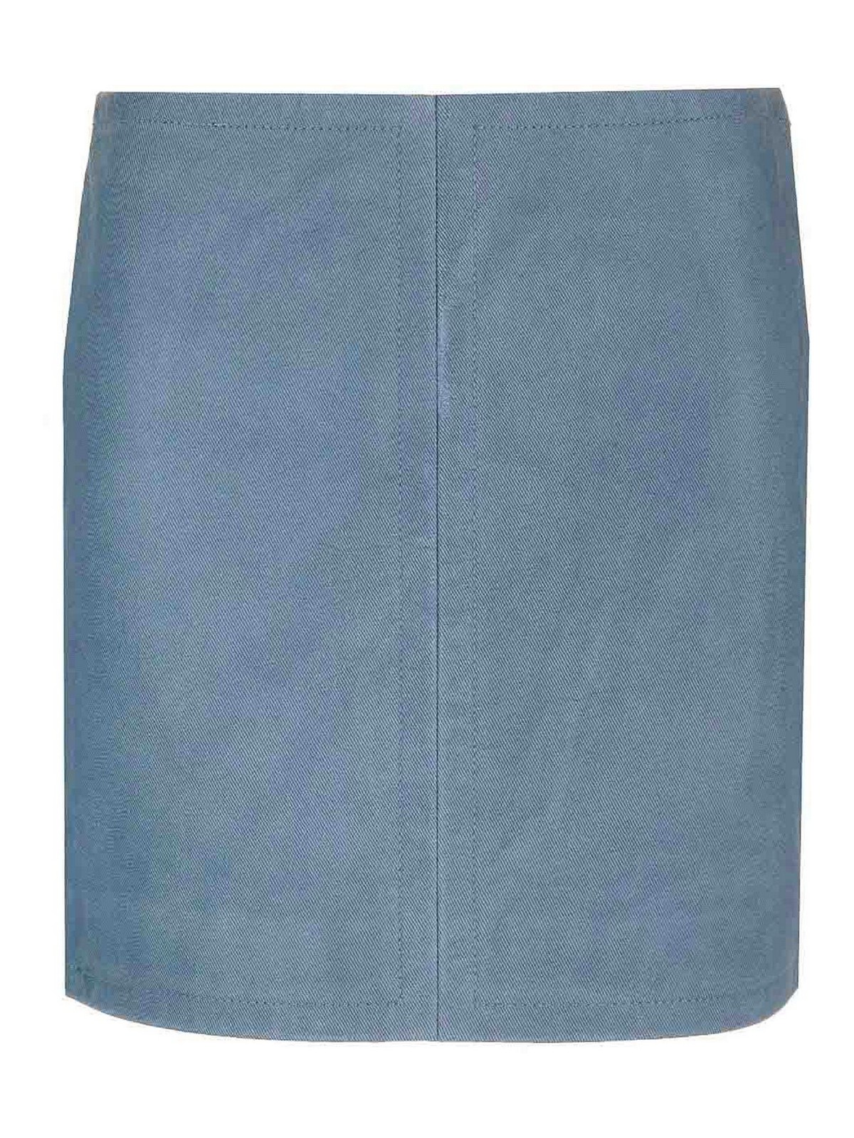 Stand Studio Leather Mini Skirt In Blue