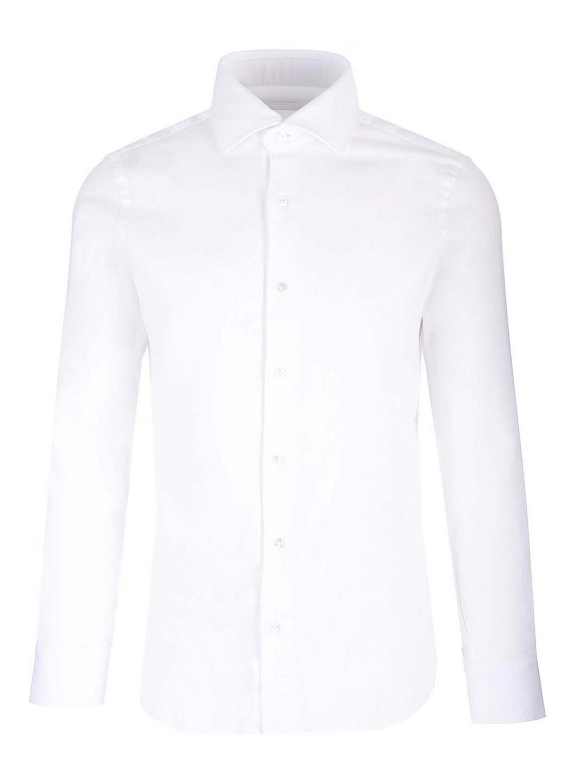 Barba Napoli Barba Buttoned Long In White