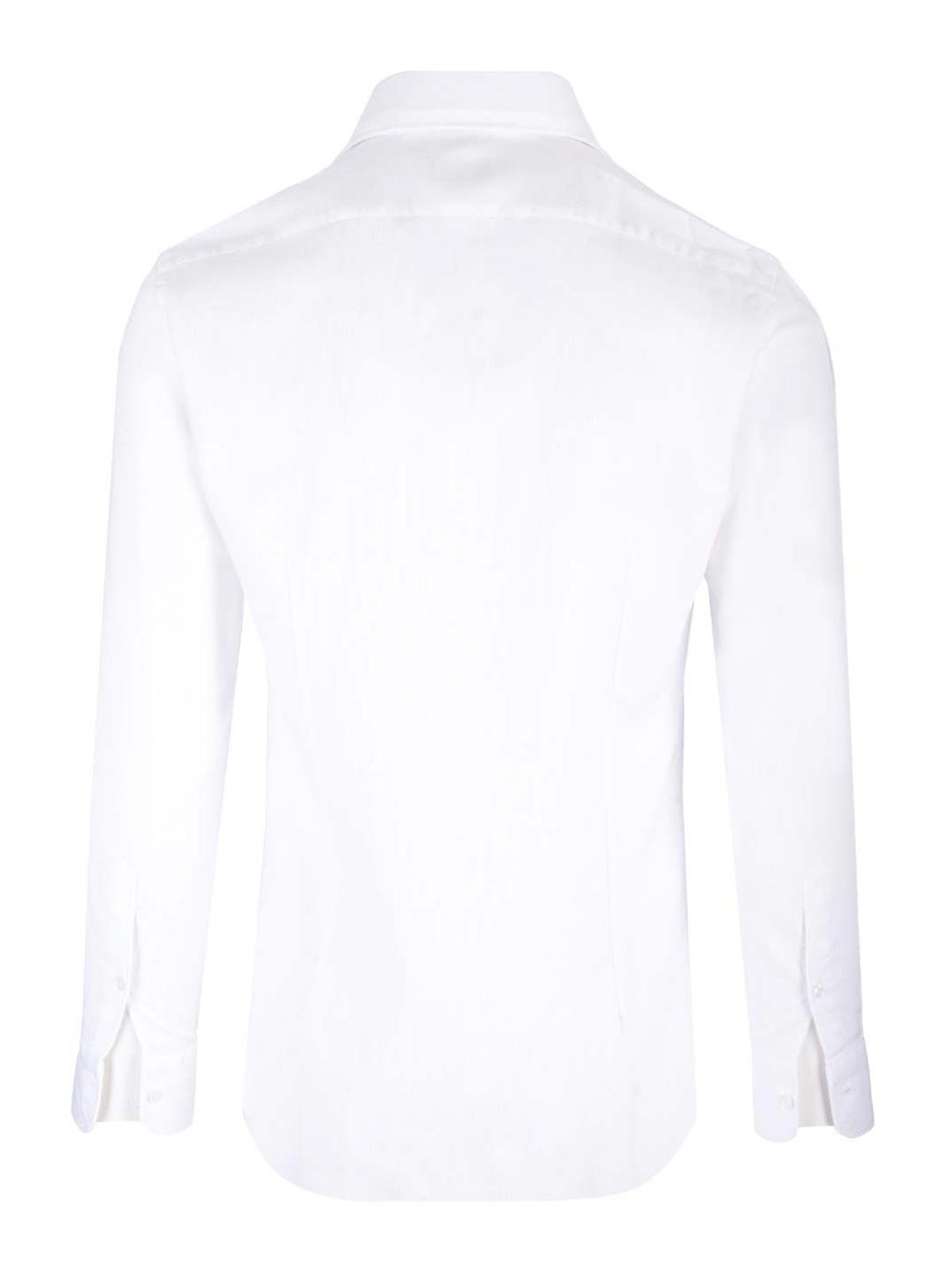Barba Napoli Barba Buttoned Long In White