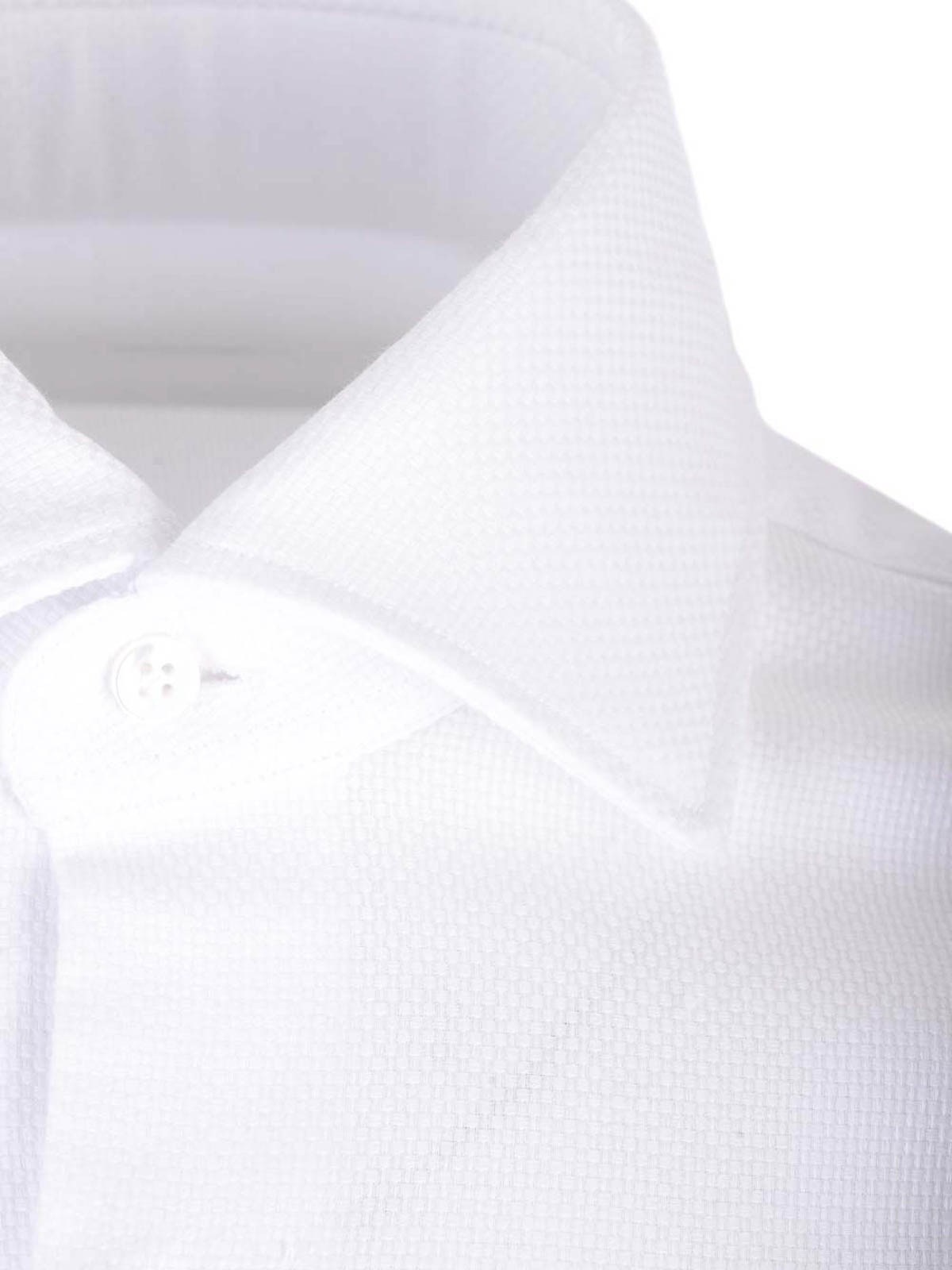 Barba Napoli Barba Buttoned Long In White
