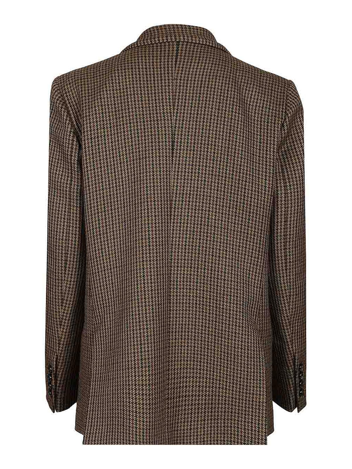 Blazé Milano Blaze Milano Everynight Houndstooth Wool Blazer In Brown