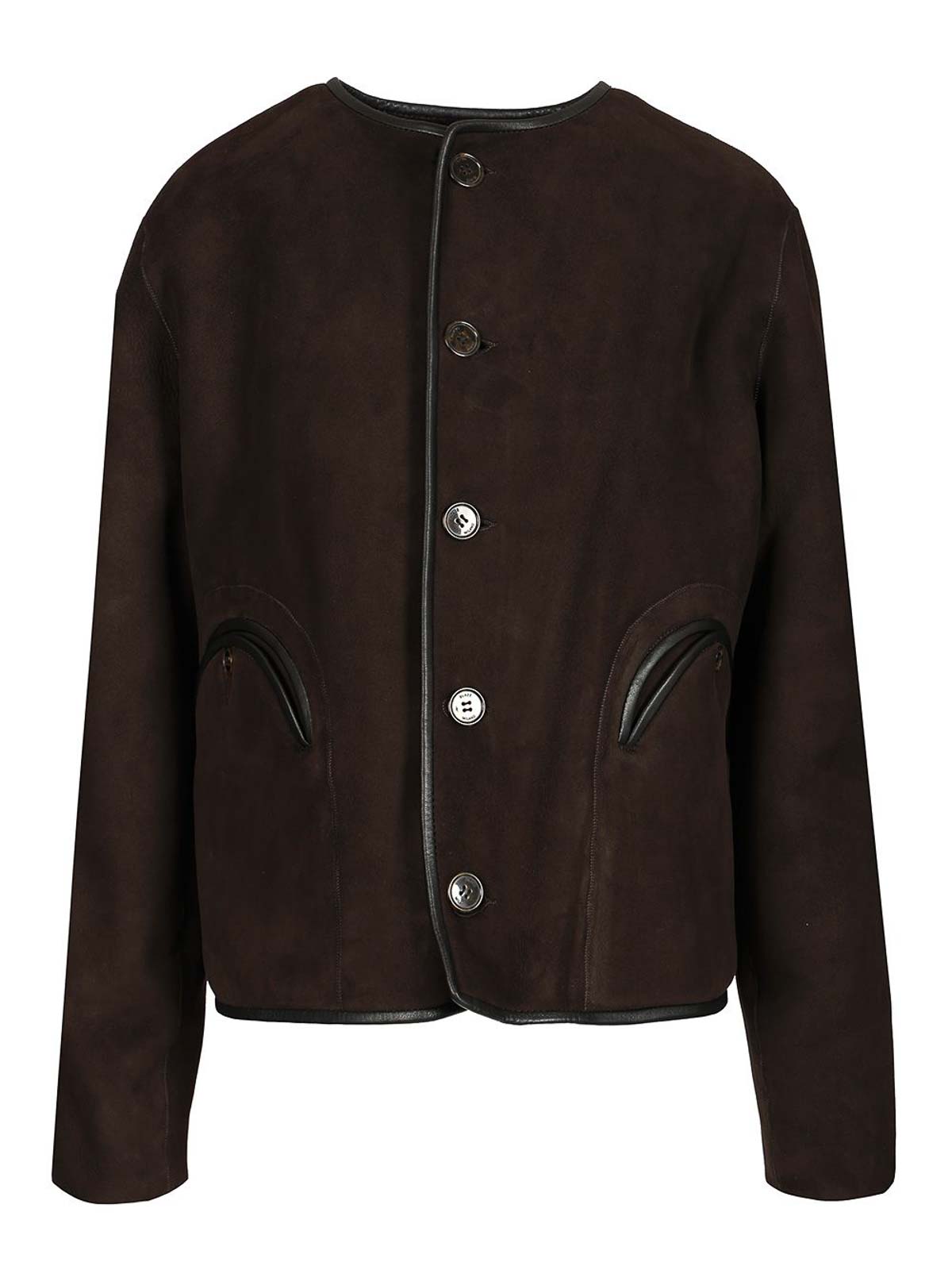 Blazé Milano Gliss Reversible Leather-trimmed Shearling Jacket In Black