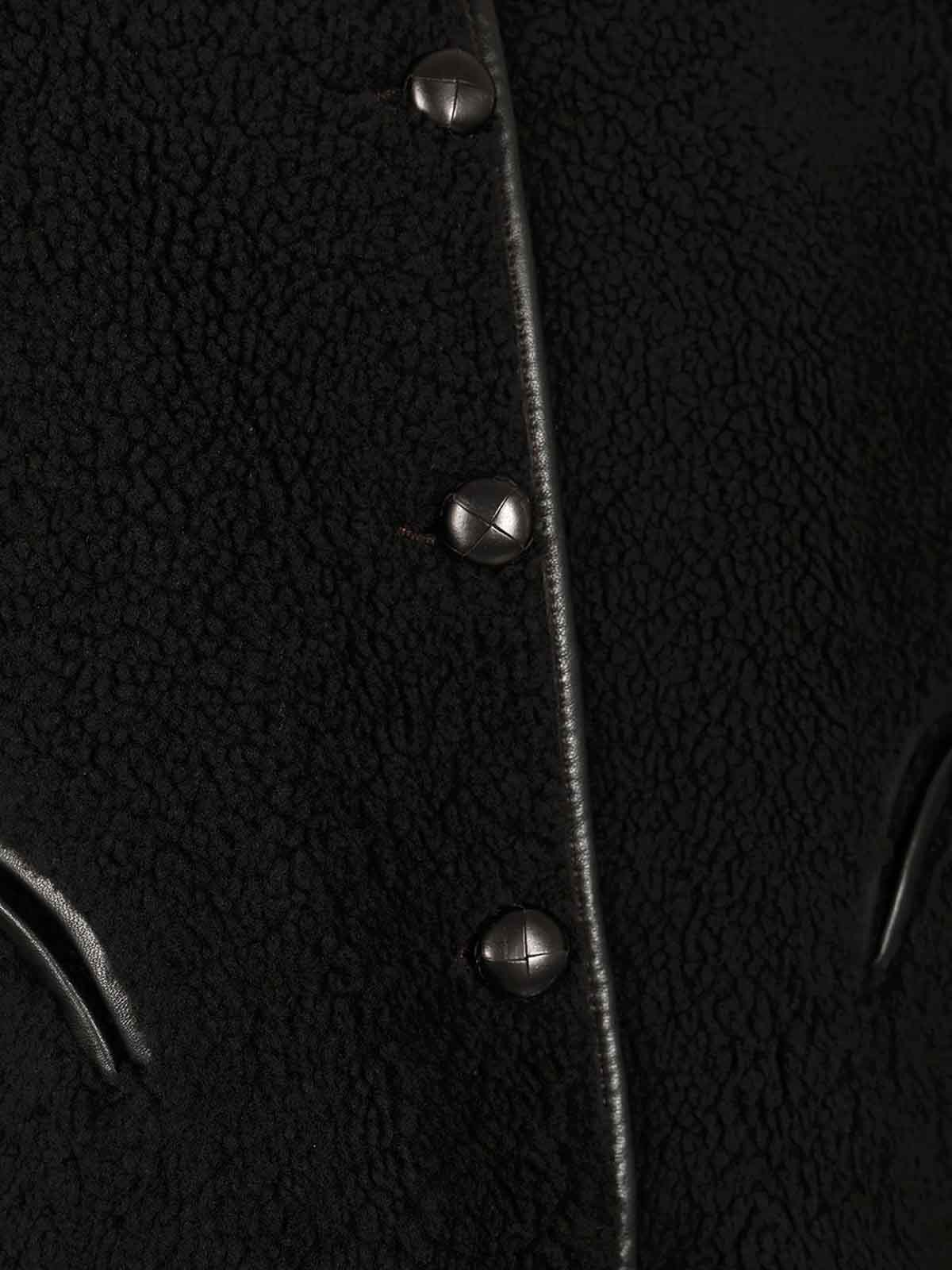 Blazé Milano Gliss Reversible Leather-trimmed Shearling Jacket In Black