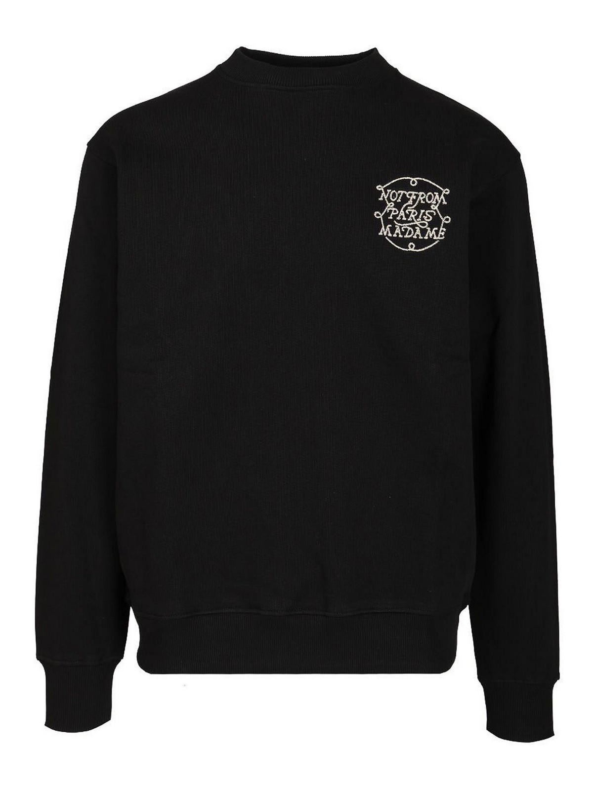 Drôle De Monsieur Le Sweatshirt Slogan Tressers In Black