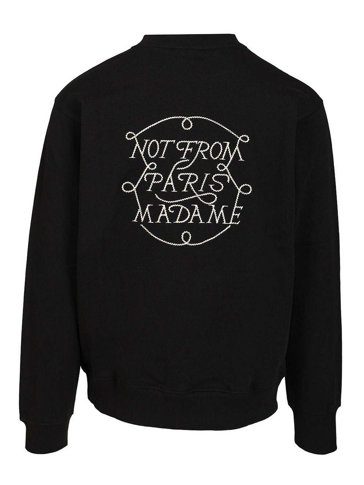 Drôle De Monsieur Le Sweatshirt Slogan Tressers In Black