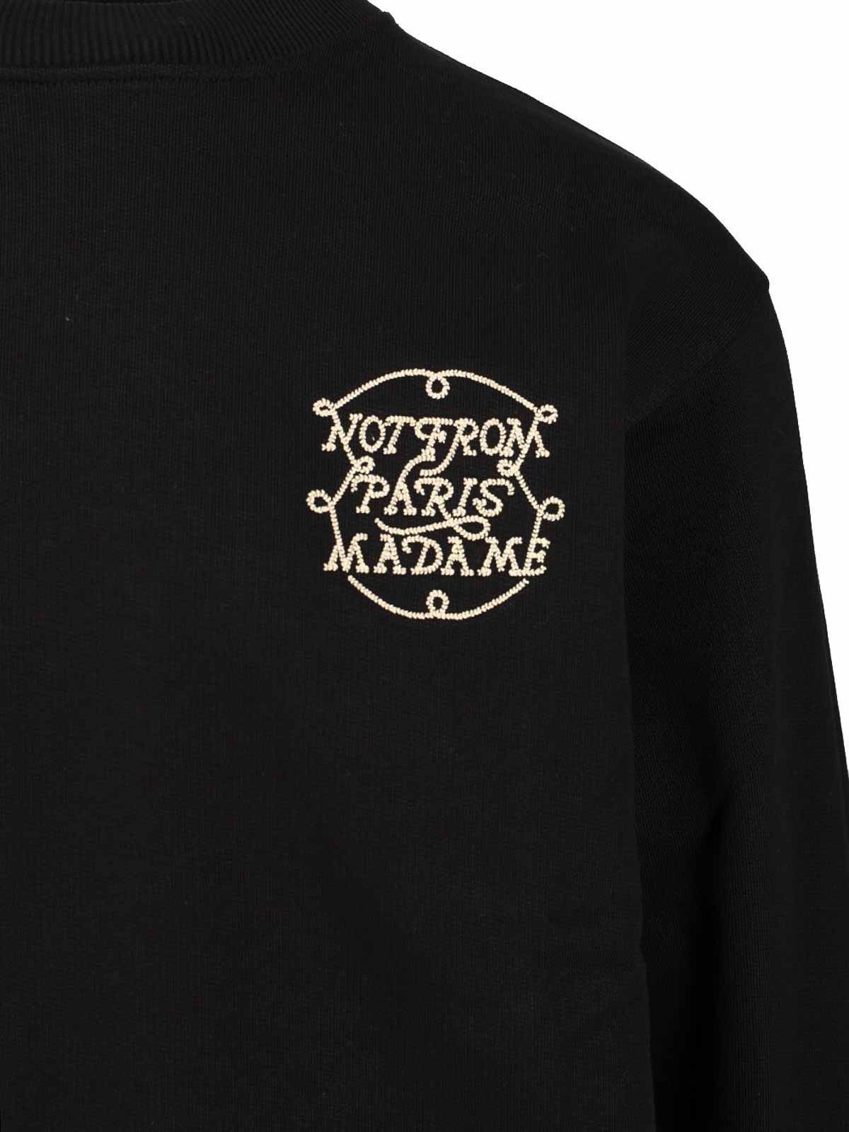 Drôle De Monsieur Le Sweatshirt Slogan Tressers In Black