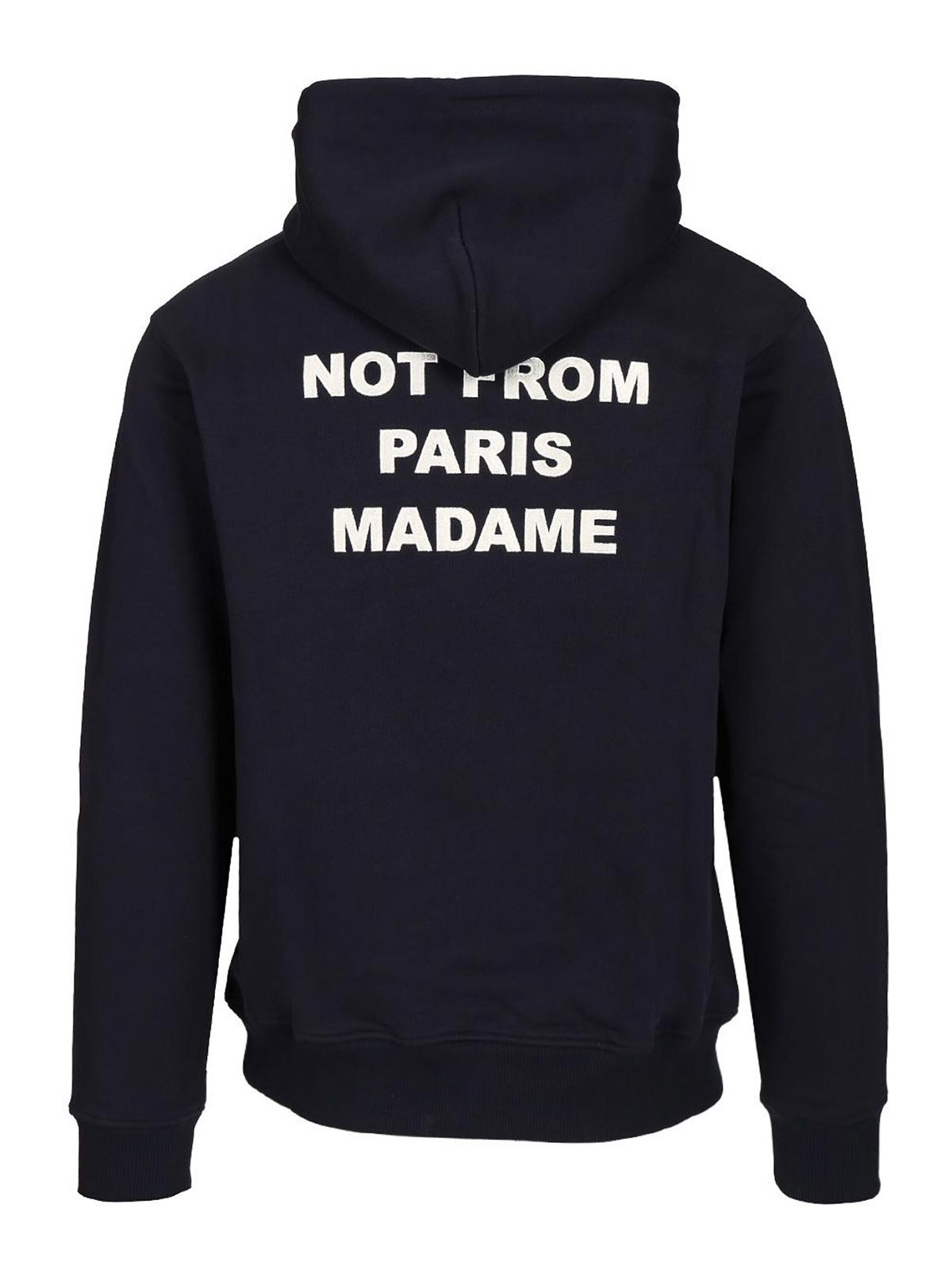 Drôle De Monsieur Slogan Hoodie In Blue