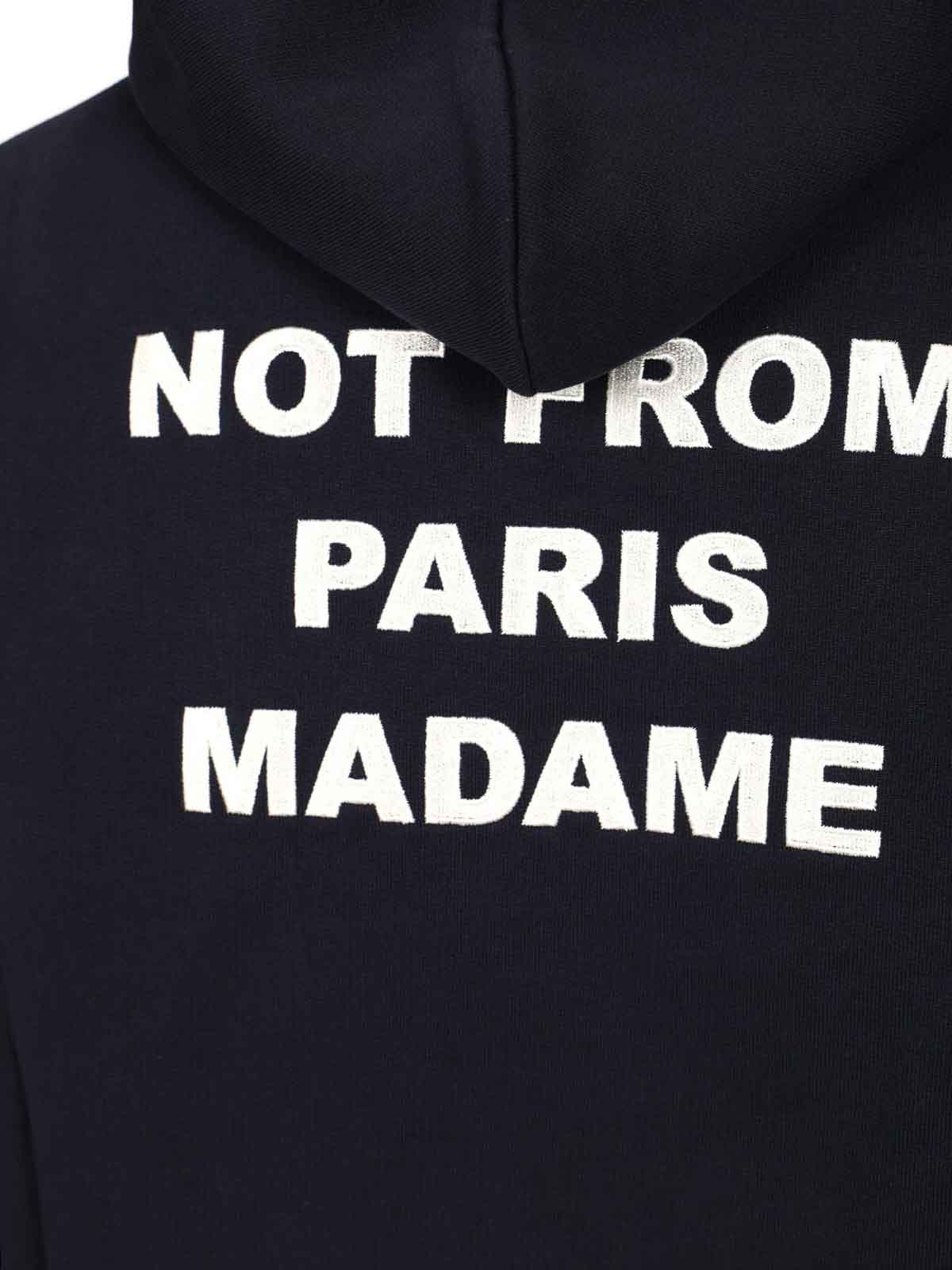 Drôle De Monsieur Slogan Hoodie In Blue