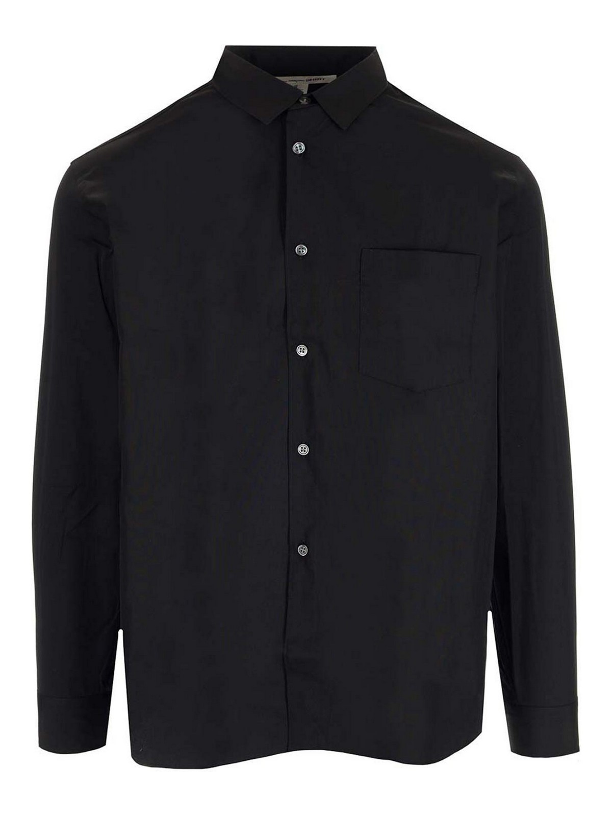 Comme Des Garçons Cotton Poplin Shirt In Black