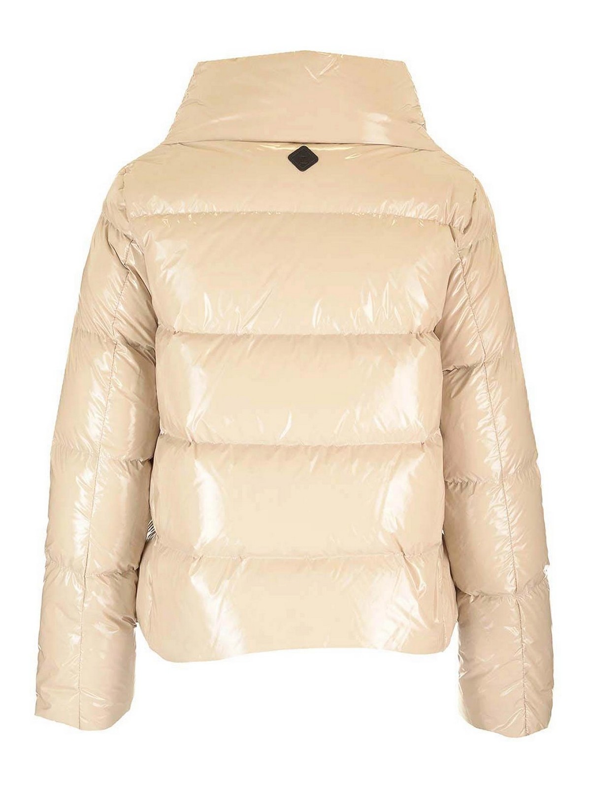 Herno Short Puffer Jacket Coats Beige In Neutral