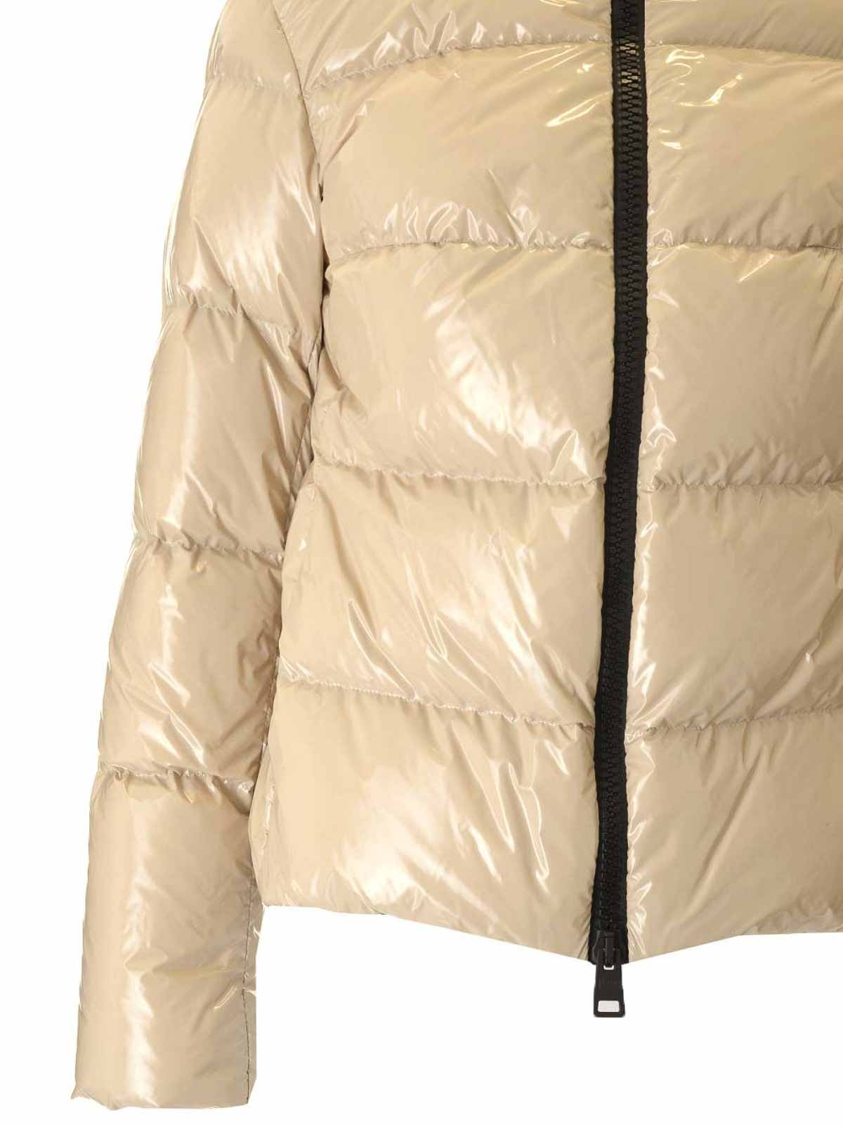Herno Short Puffer Jacket Coats Beige In Neutral