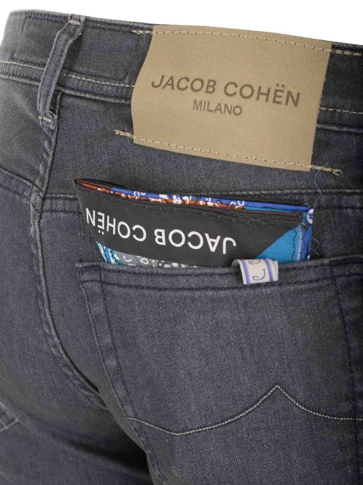 Jacob Cohen Super Stretch Gray Nick Jeans In Black