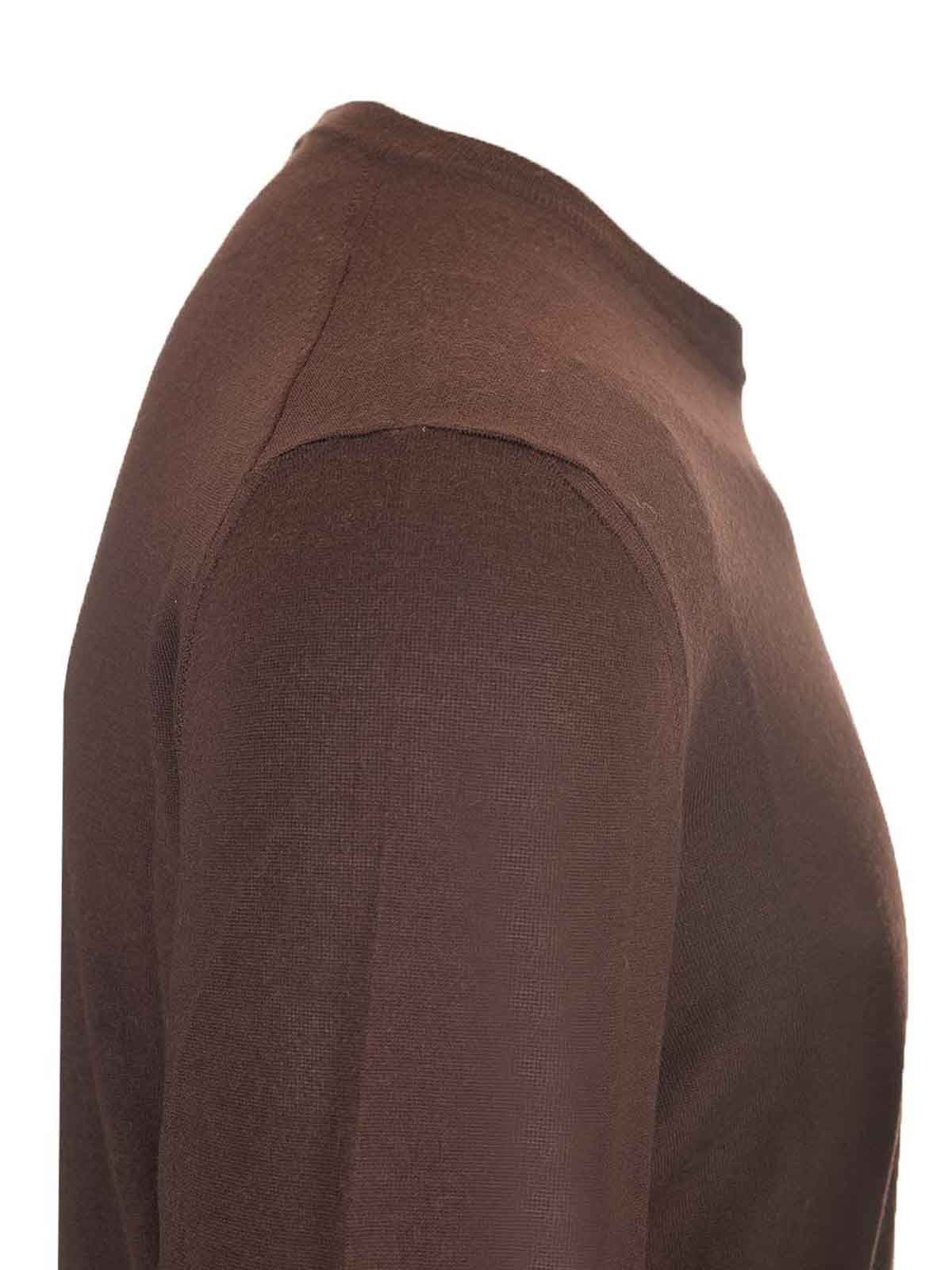 Mauro Ottaviani Crewneck Sweater In Wish Wool Knitwear Brown In Brown