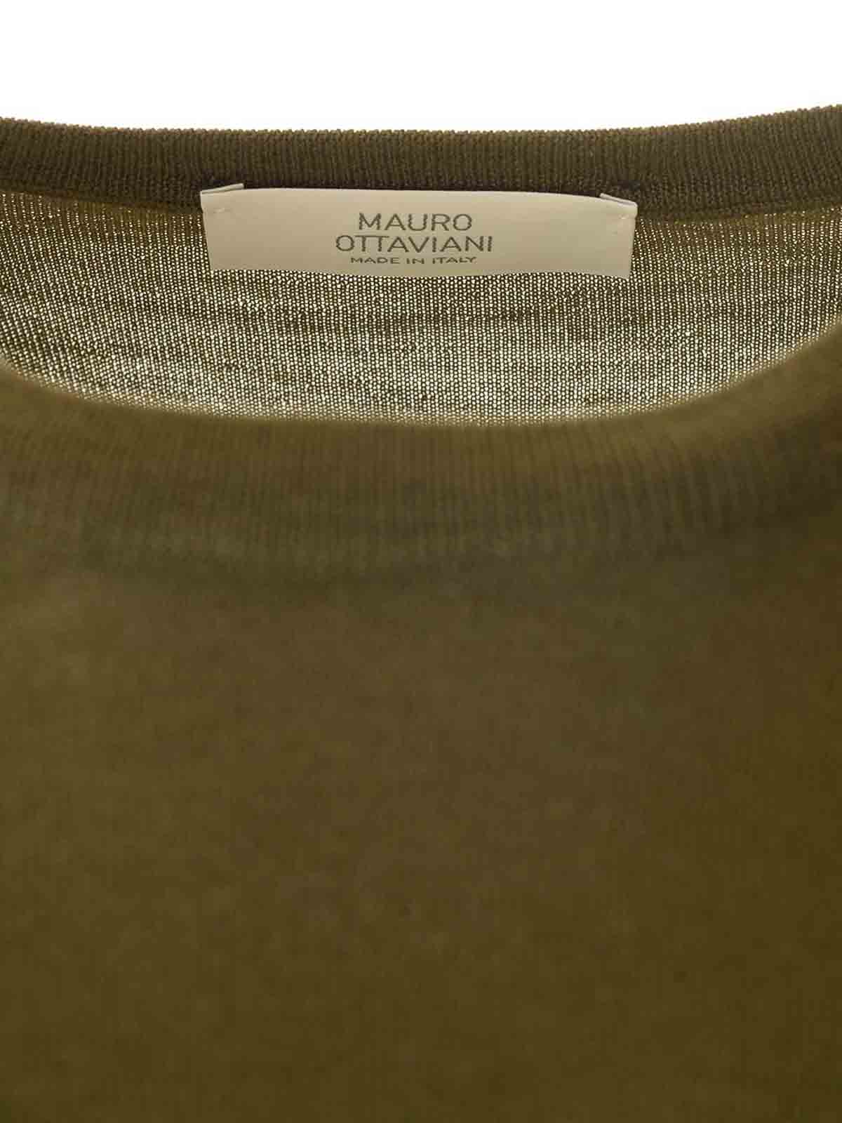 Mauro Ottaviani Crewneck Sweater In Wish Wool Knitwear Green In Green