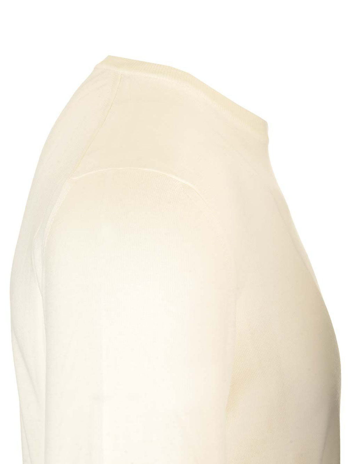 Mauro Ottaviani Crewneck Sweater In Wish Wool Knitwear White In White
