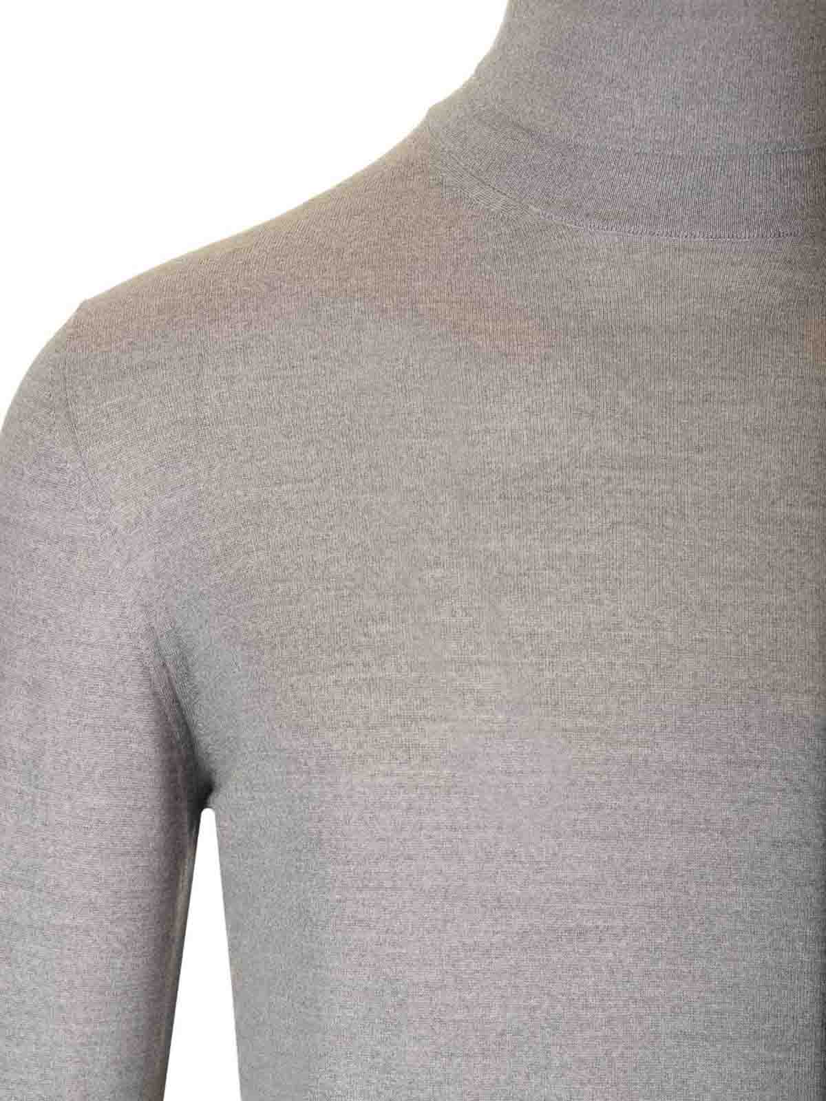 Mauro Ottaviani Wool Turtleneck Wish Knitwear Grey In Gray