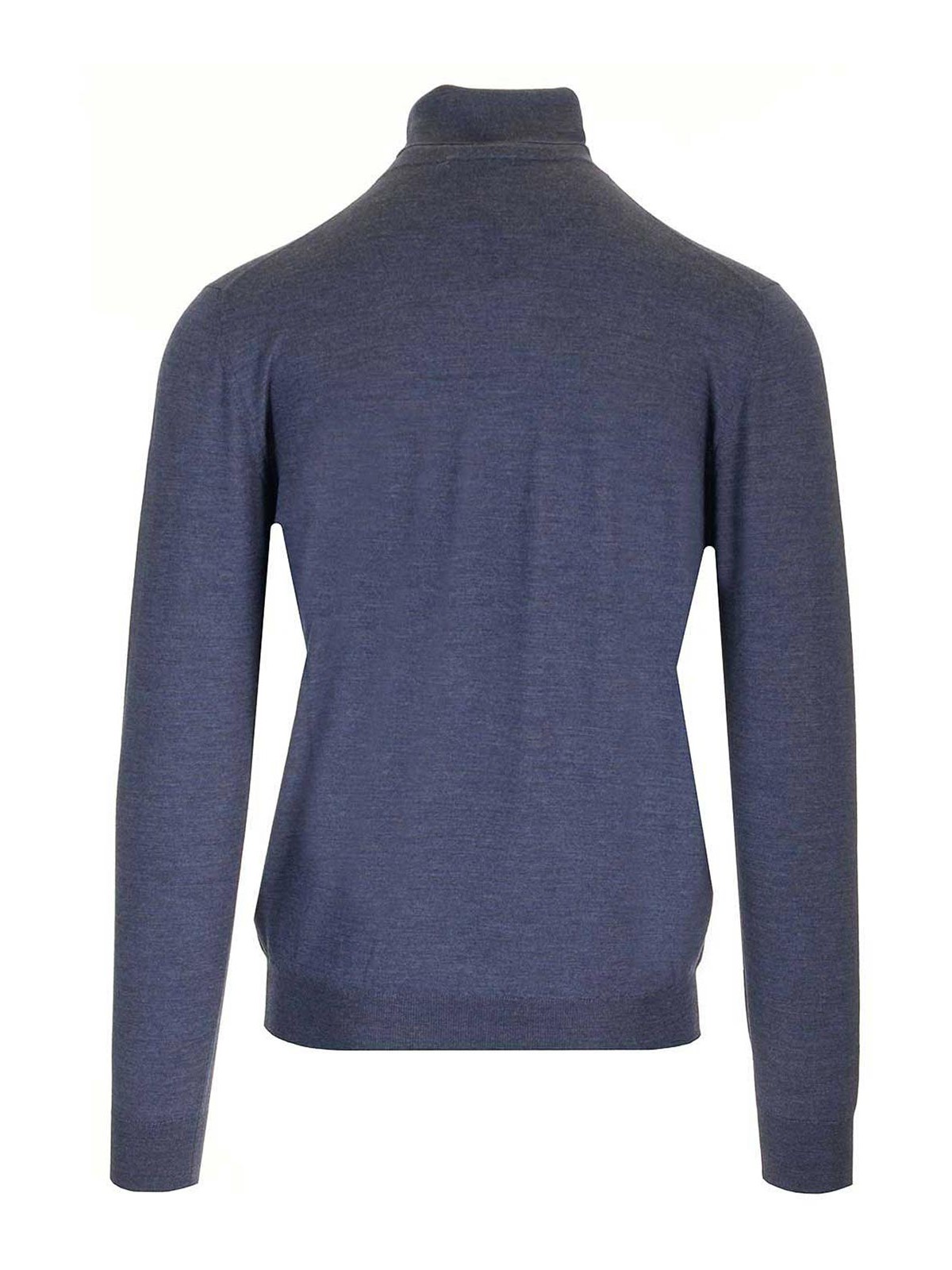 Mauro Ottaviani Wool Turtleneck Wish Knitwear Blue In Blue