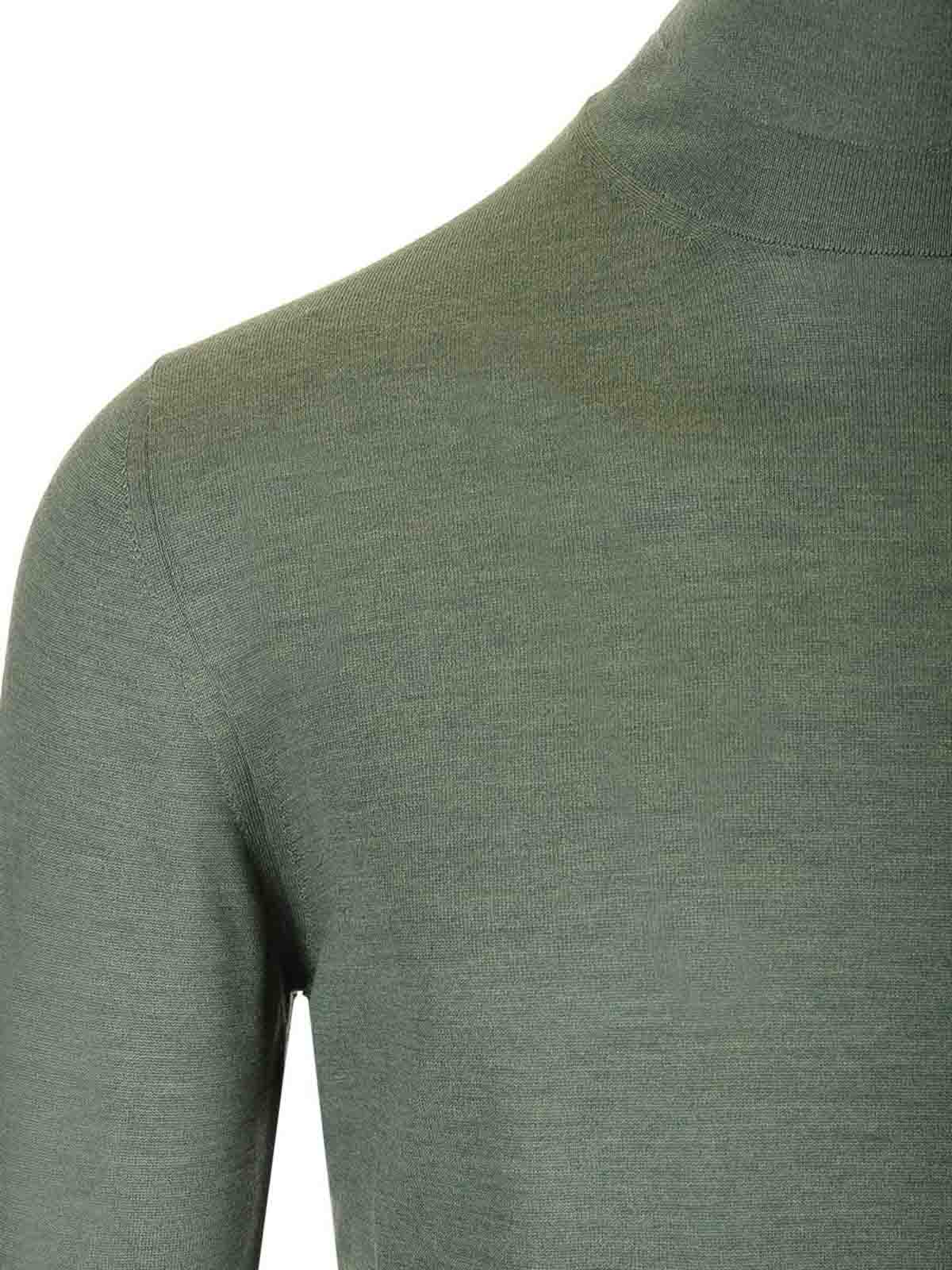 Mauro Ottaviani Wool Turtleneck Wish Knitwear Green In Green