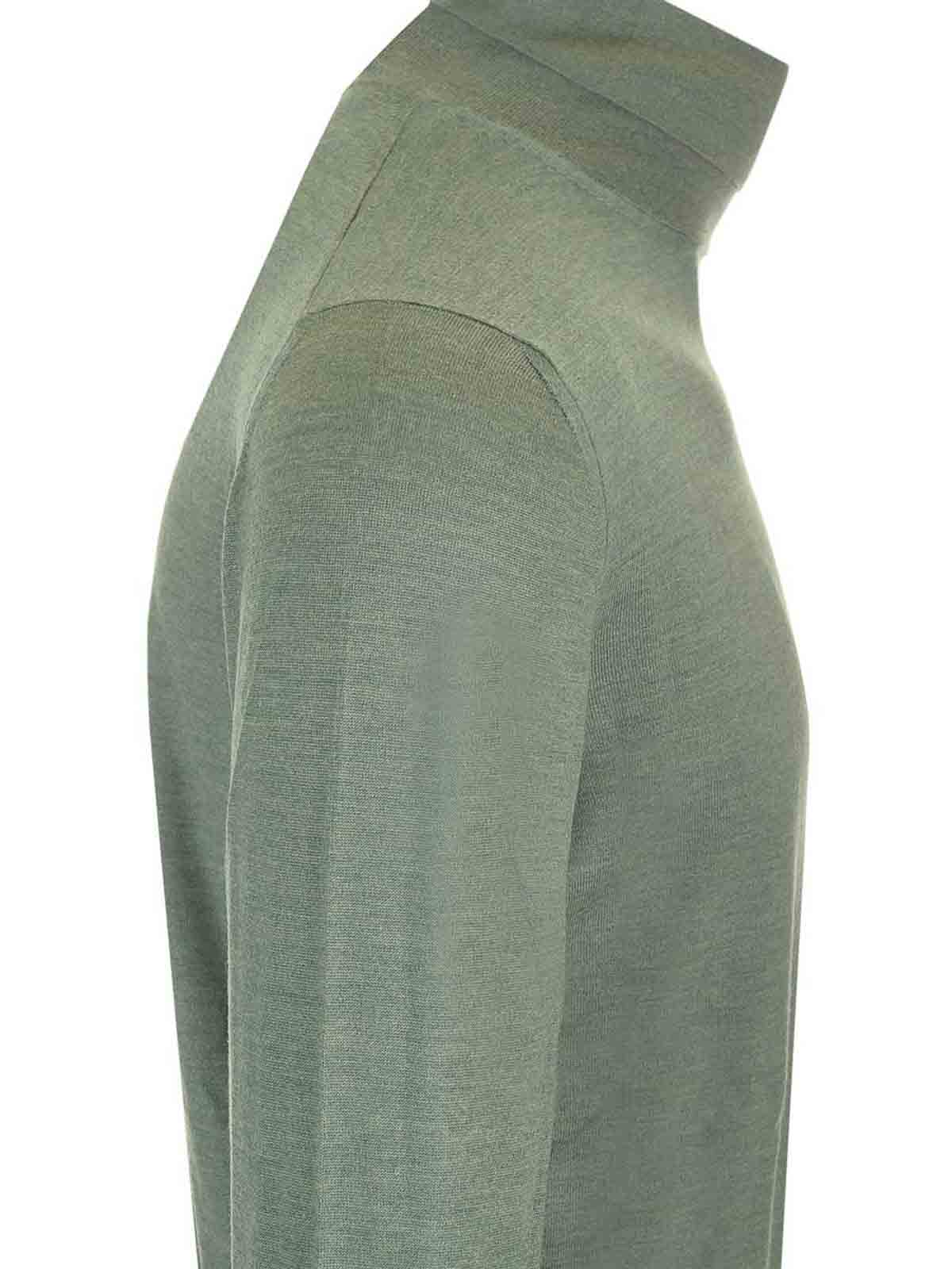 Mauro Ottaviani Wool Turtleneck Wish Knitwear Green In Green