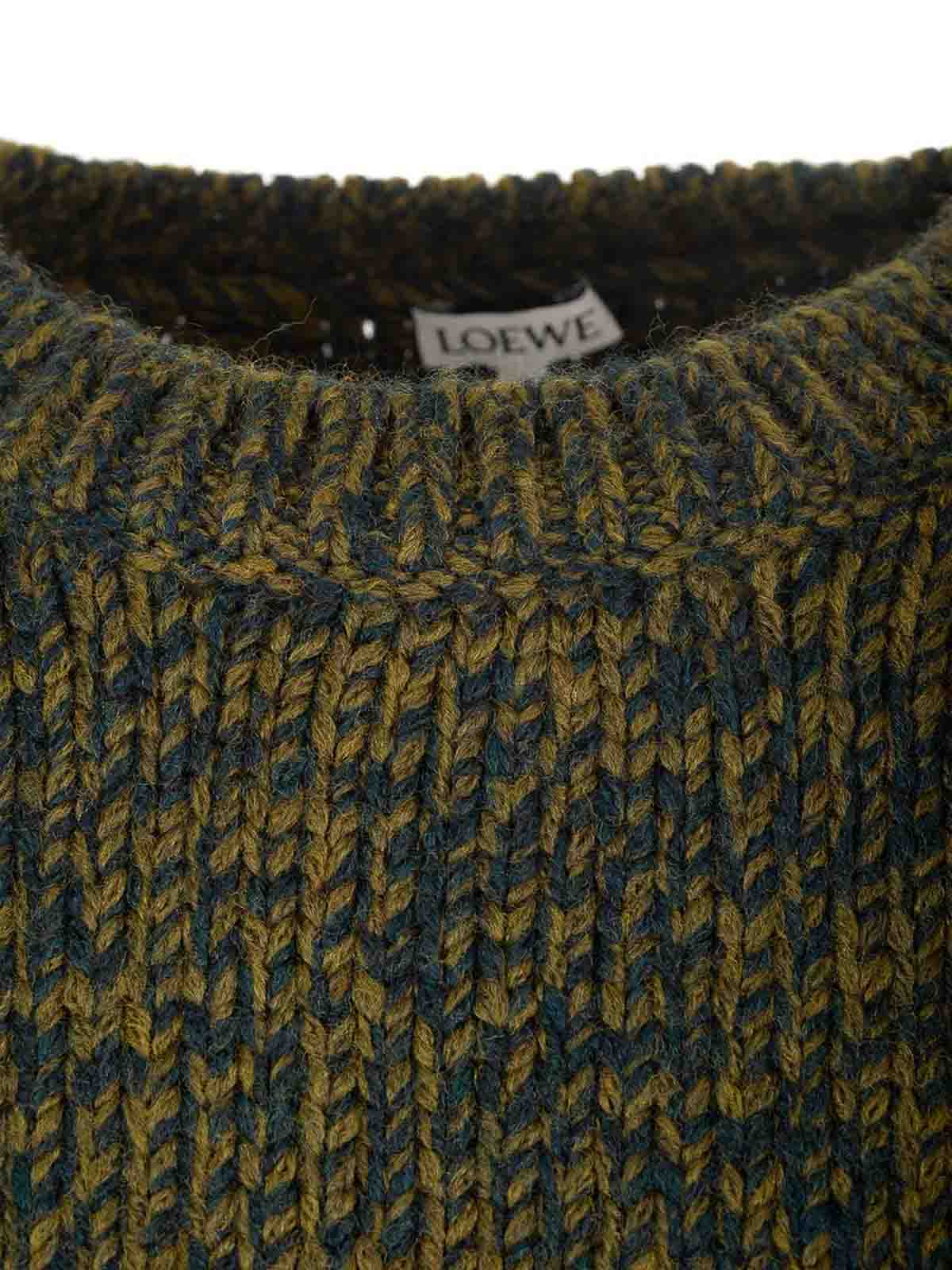 Loewe Trompe Loeil Sweater In Green