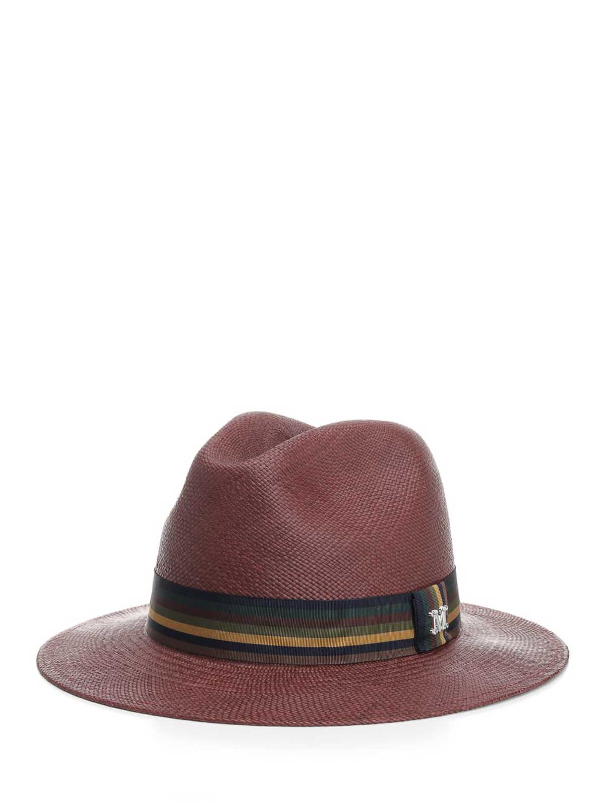 Max Mara Rodesia Straw Panama Hat In Brown