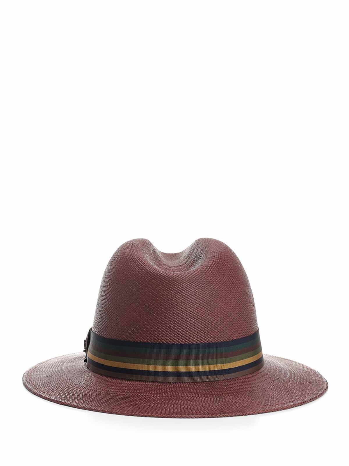 Max Mara Rodesia Straw Panama Hat In Brown