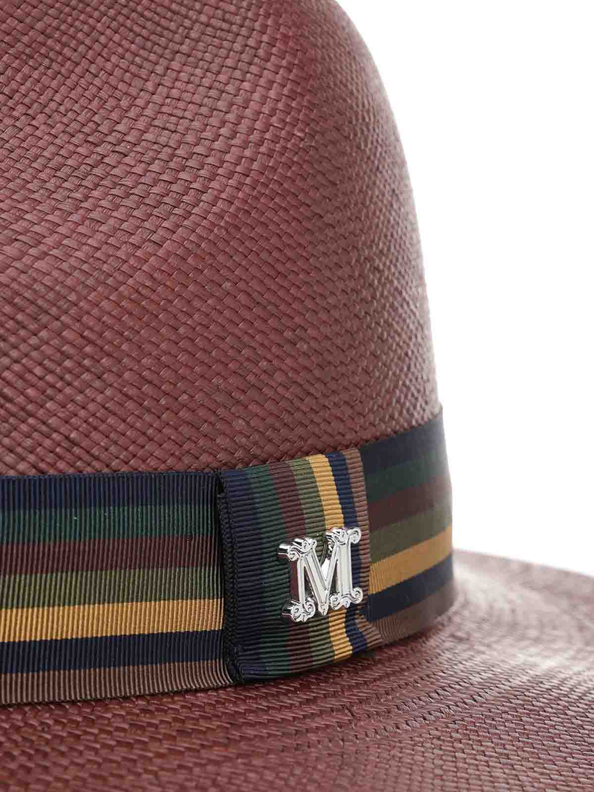 Max Mara Rodesia Straw Panama Hat In Brown
